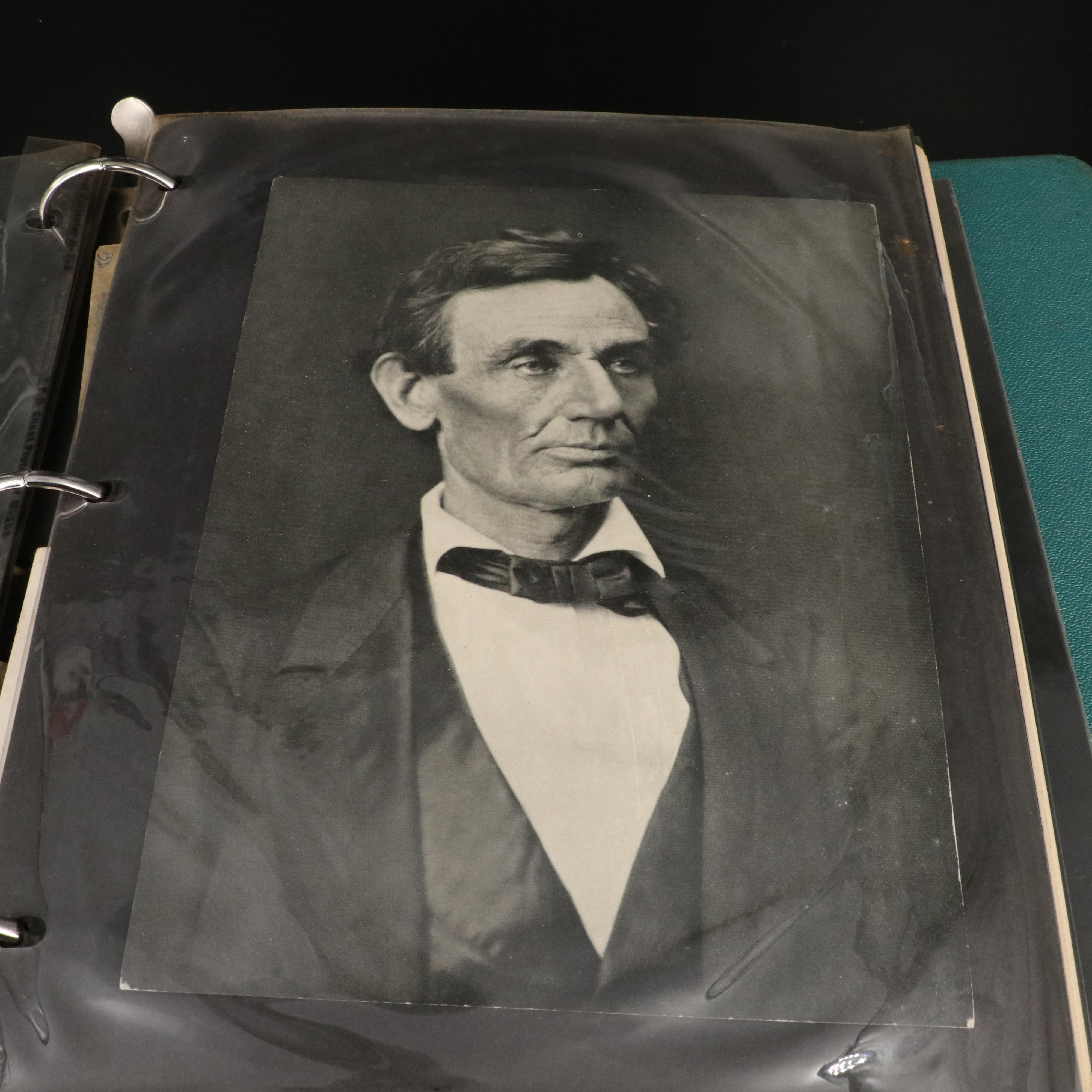 Album of Abraham Lincoln Postage Stamps and Other Ephemera