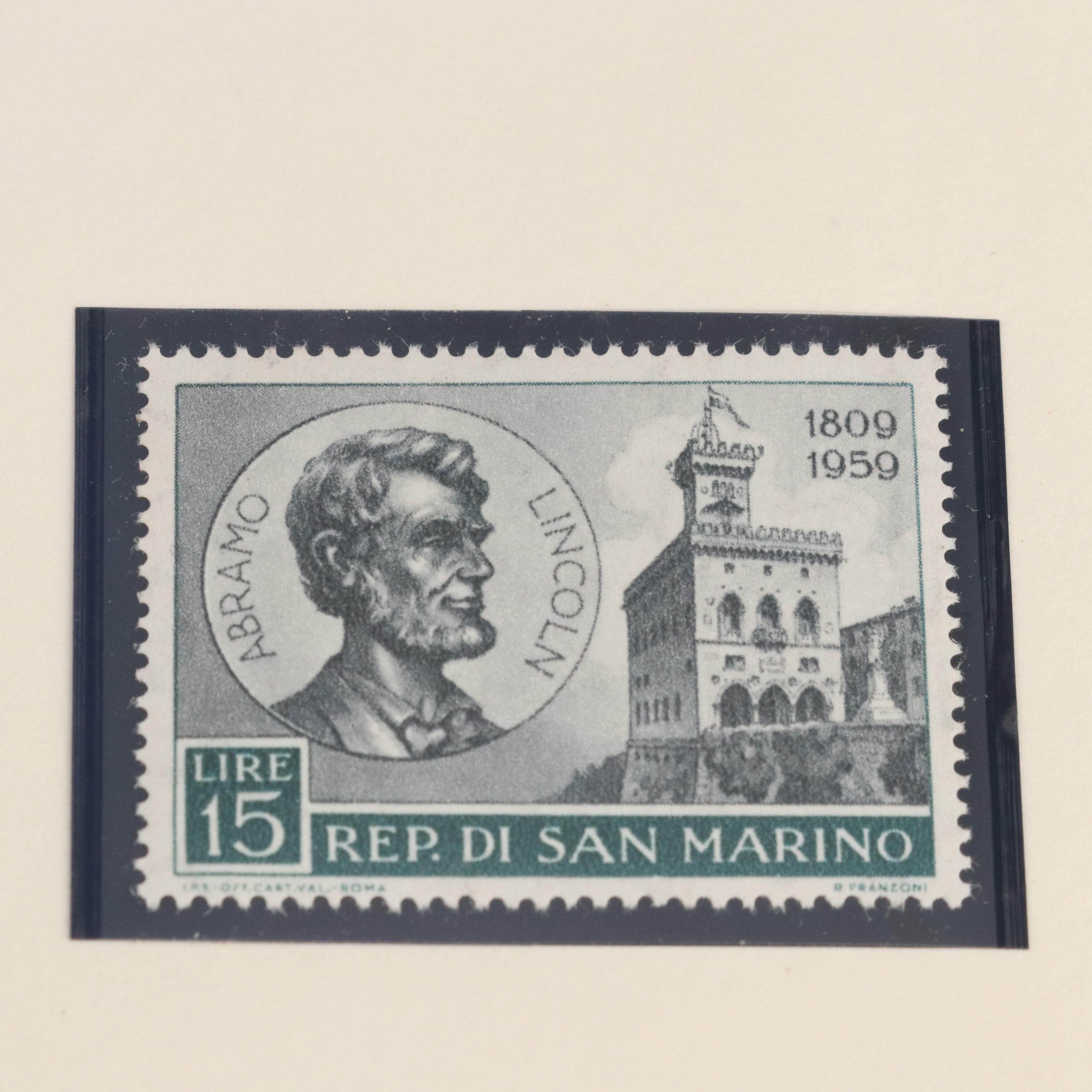 Album of Abraham Lincoln Postage Stamps and Other Ephemera