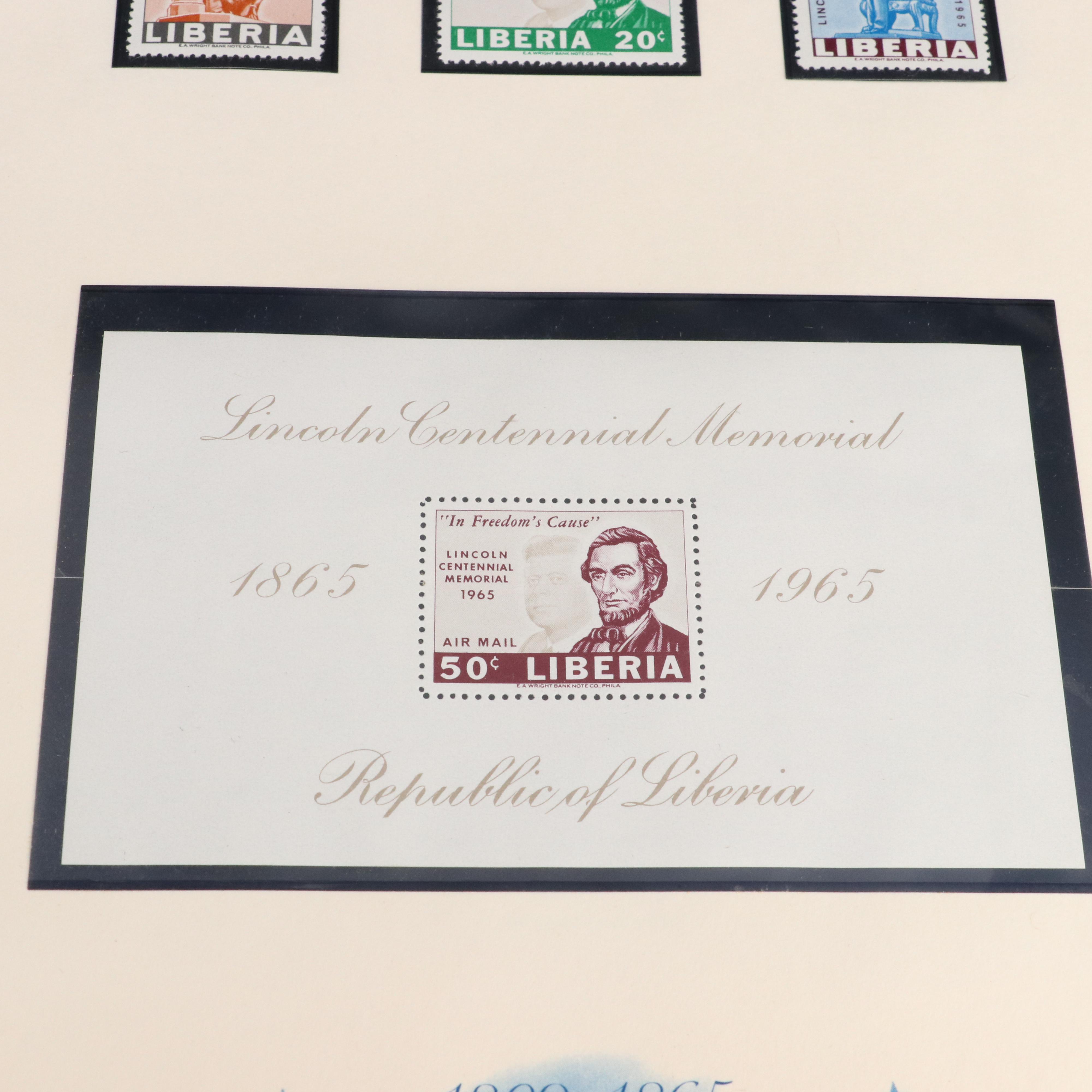 Album of Abraham Lincoln Postage Stamps and Other Ephemera