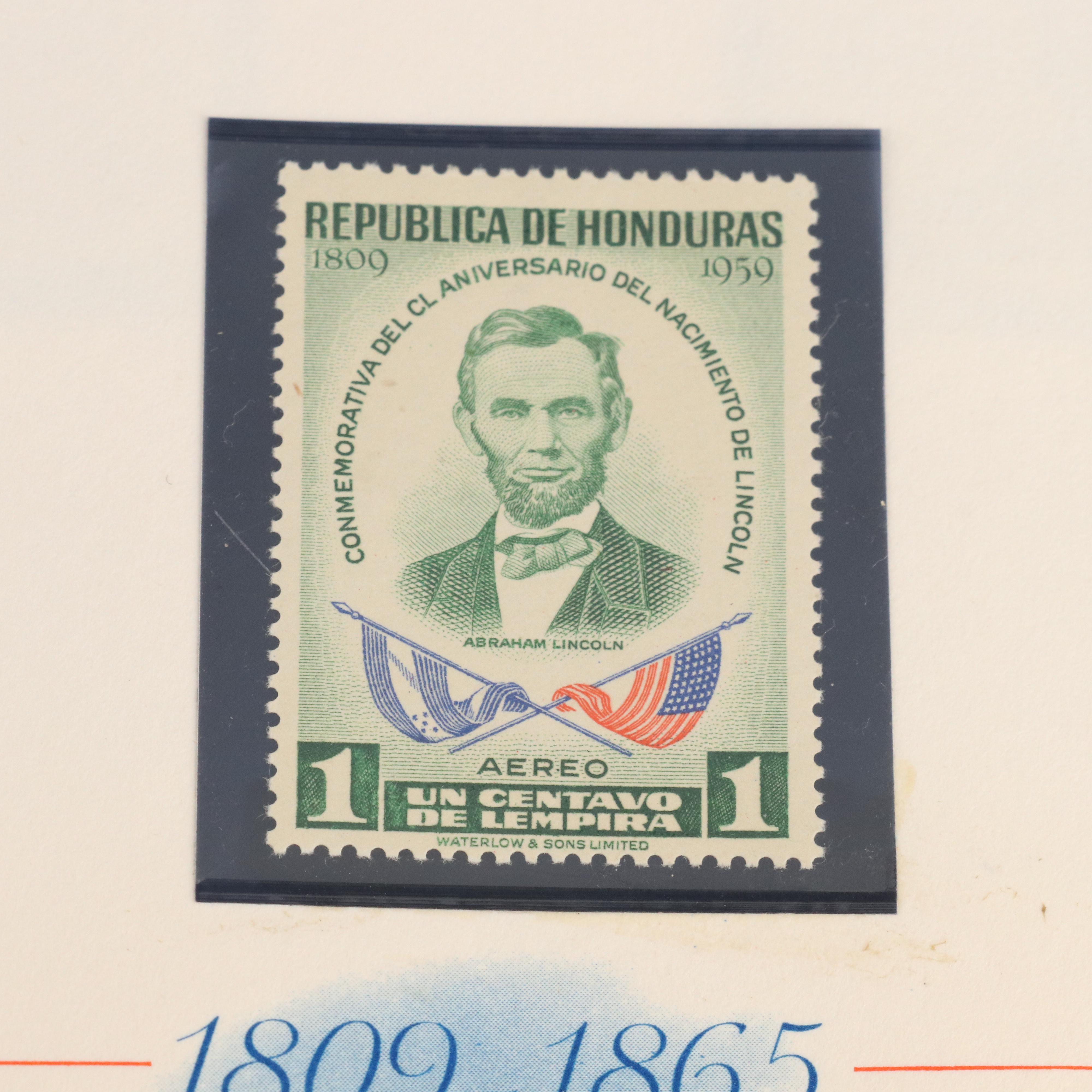 Album of Abraham Lincoln Postage Stamps and Other Ephemera