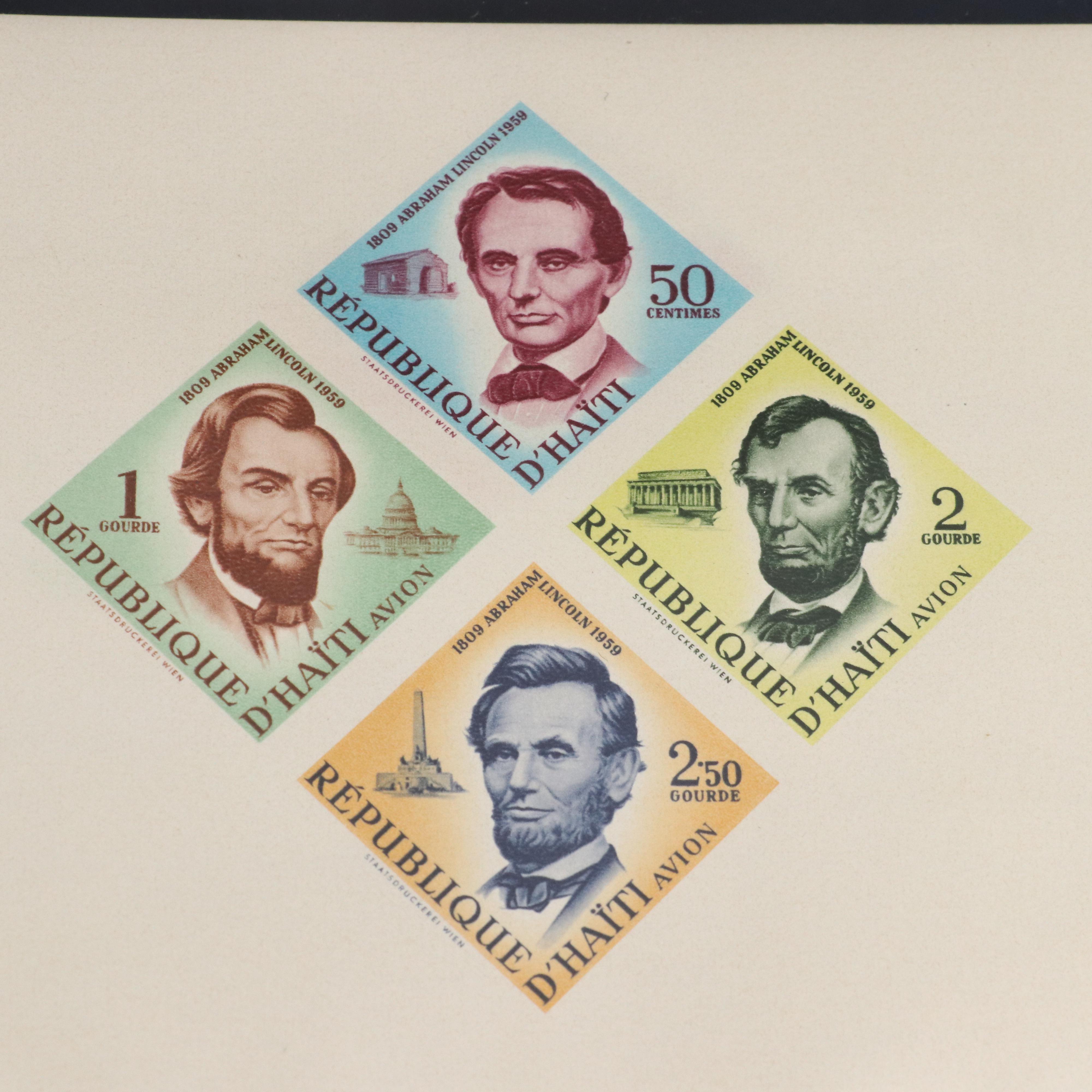 Album of Abraham Lincoln Postage Stamps and Other Ephemera