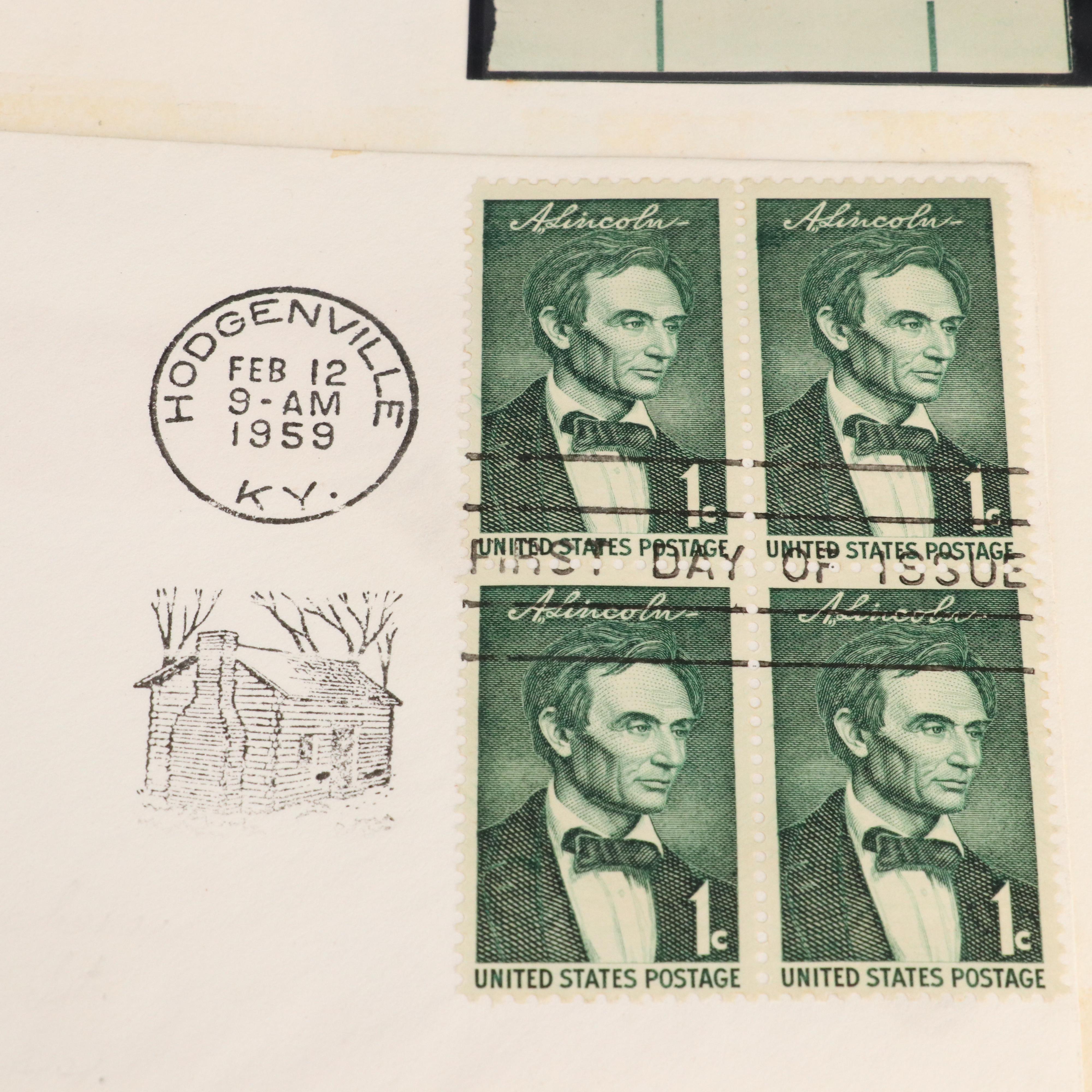 Album of Abraham Lincoln Postage Stamps and Other Ephemera
