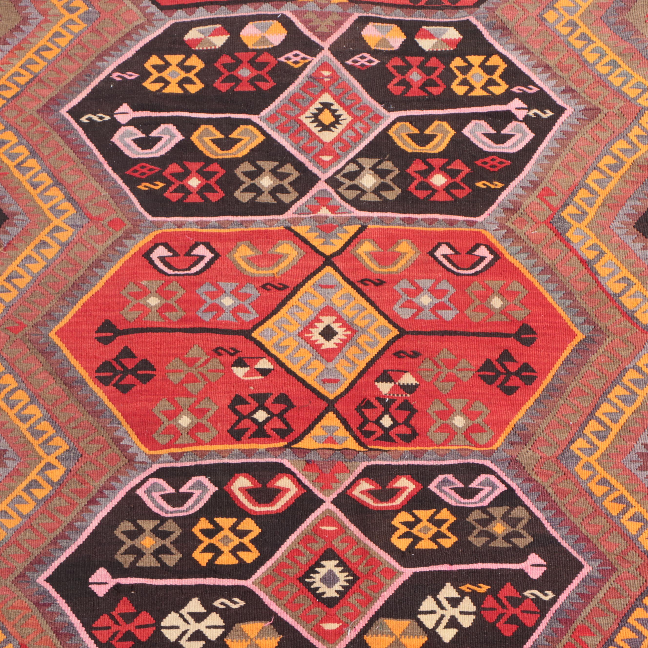 5'6 x 11'5 Handwoven Turkish Kilim Area Rug