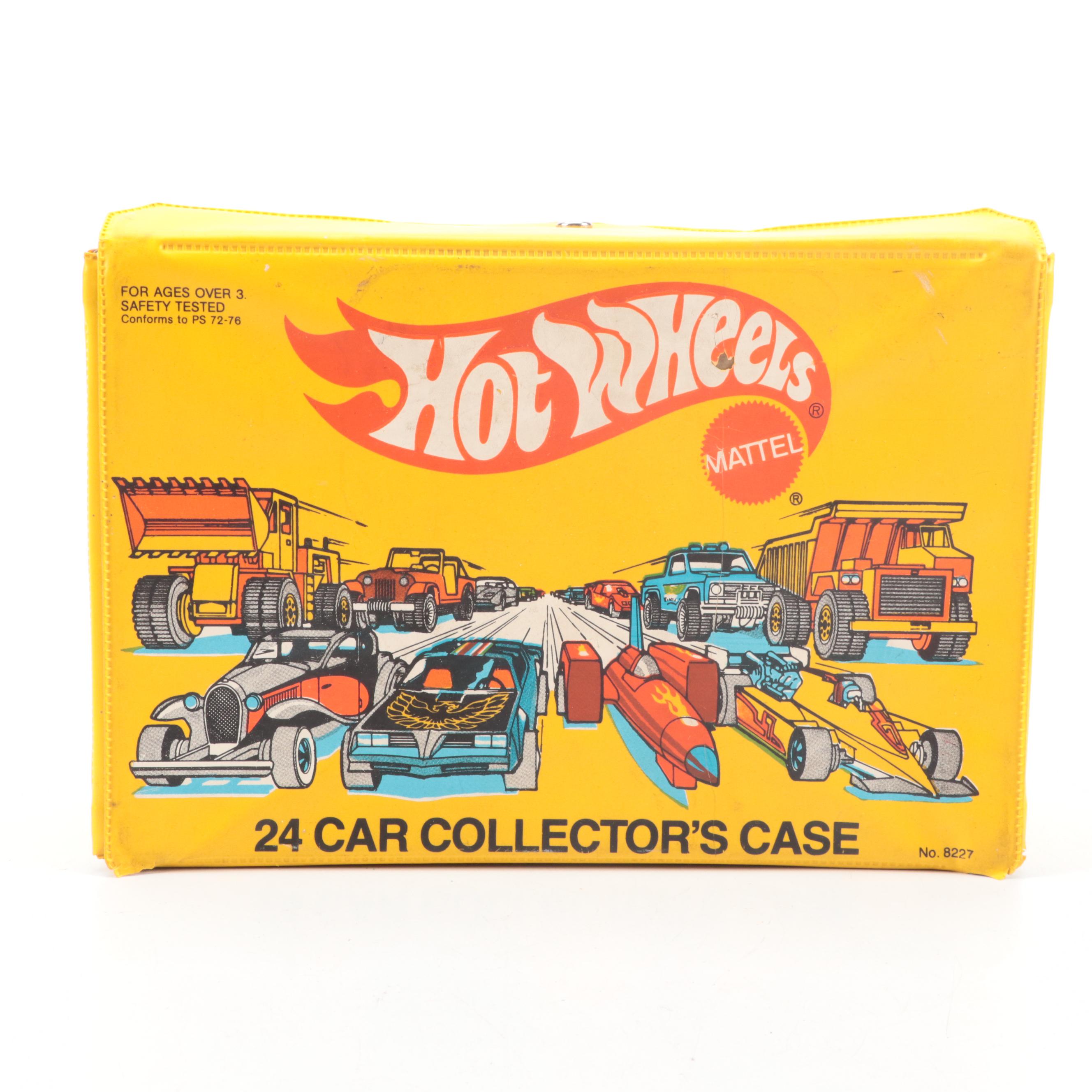 1960s Hot Wheels Redline Cars in '80s Case with Race Cars, Car Carriers & More
