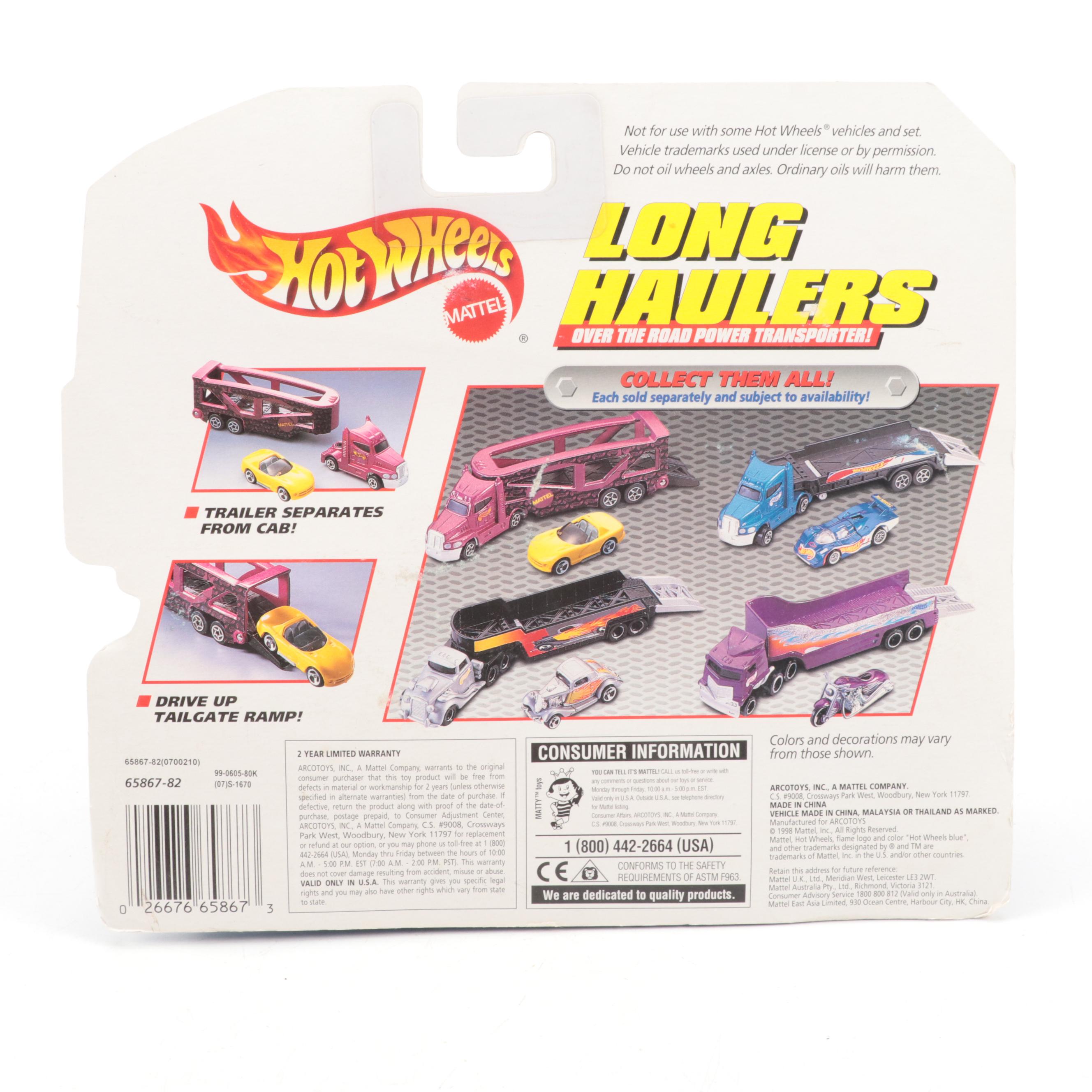 1960s Hot Wheels Redline Cars in '80s Case with Race Cars, Car Carriers & More