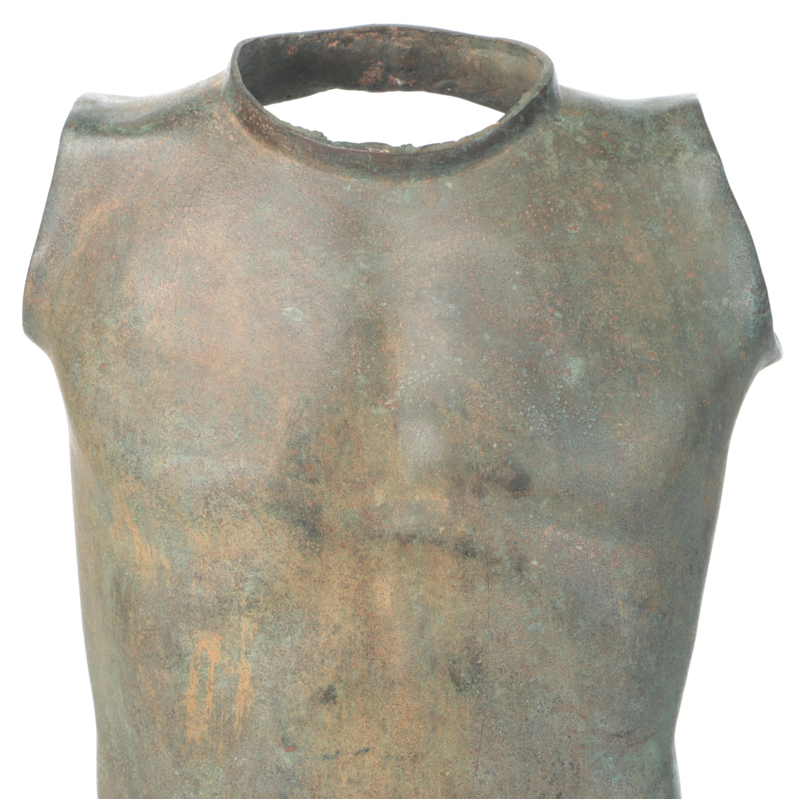 Grand Tour-Style Roman Bronze Life-Size Cuirass on Stand