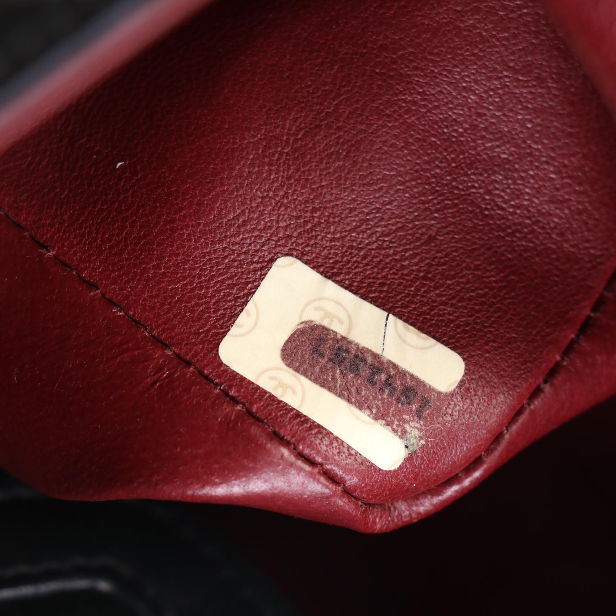 Chanel Trapezoid Flap Bag in Quilted Black Lambskin with Matching Wallet and Box