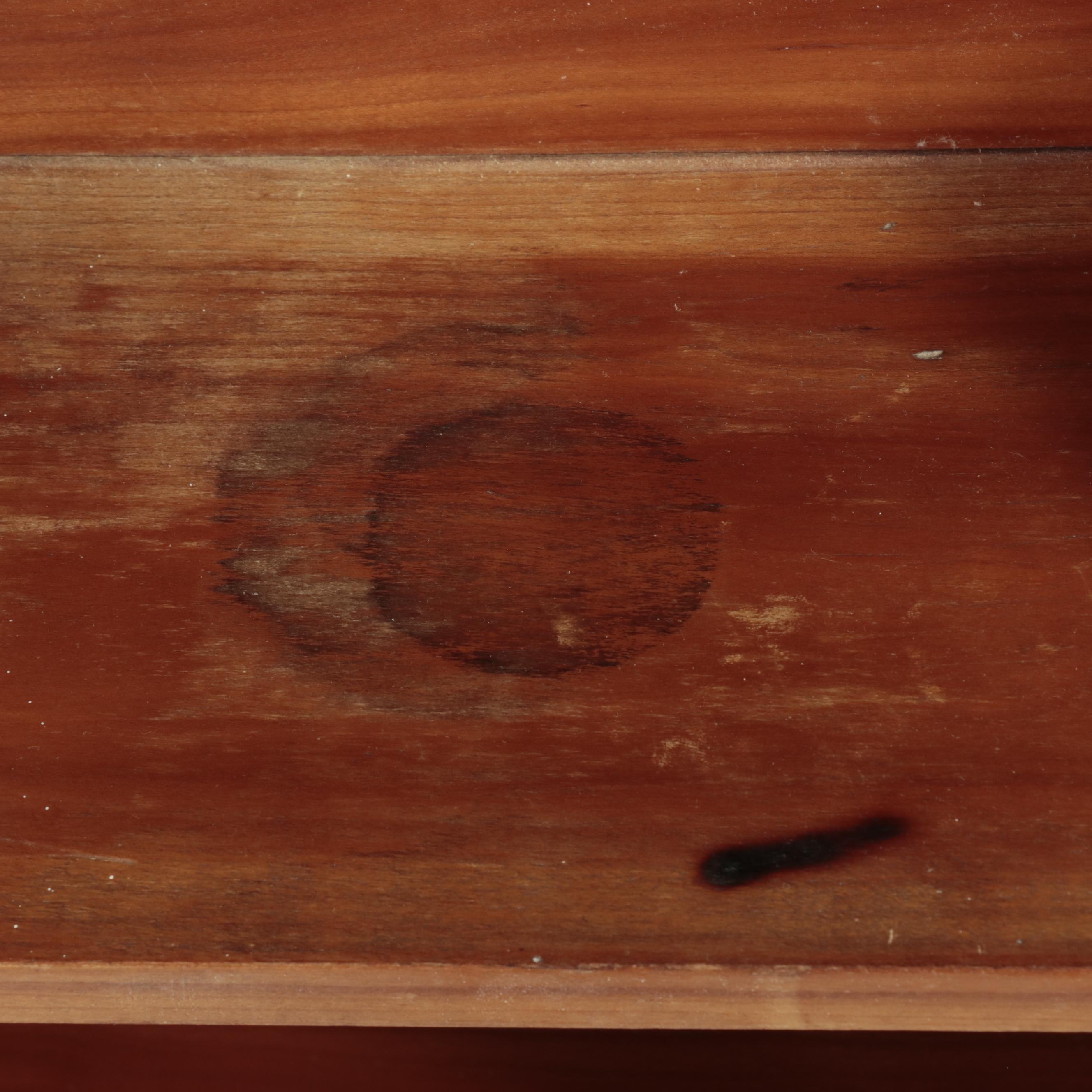 Small American Primitive Cherrywood Four-Shelf Open Bookcase, 20th Century