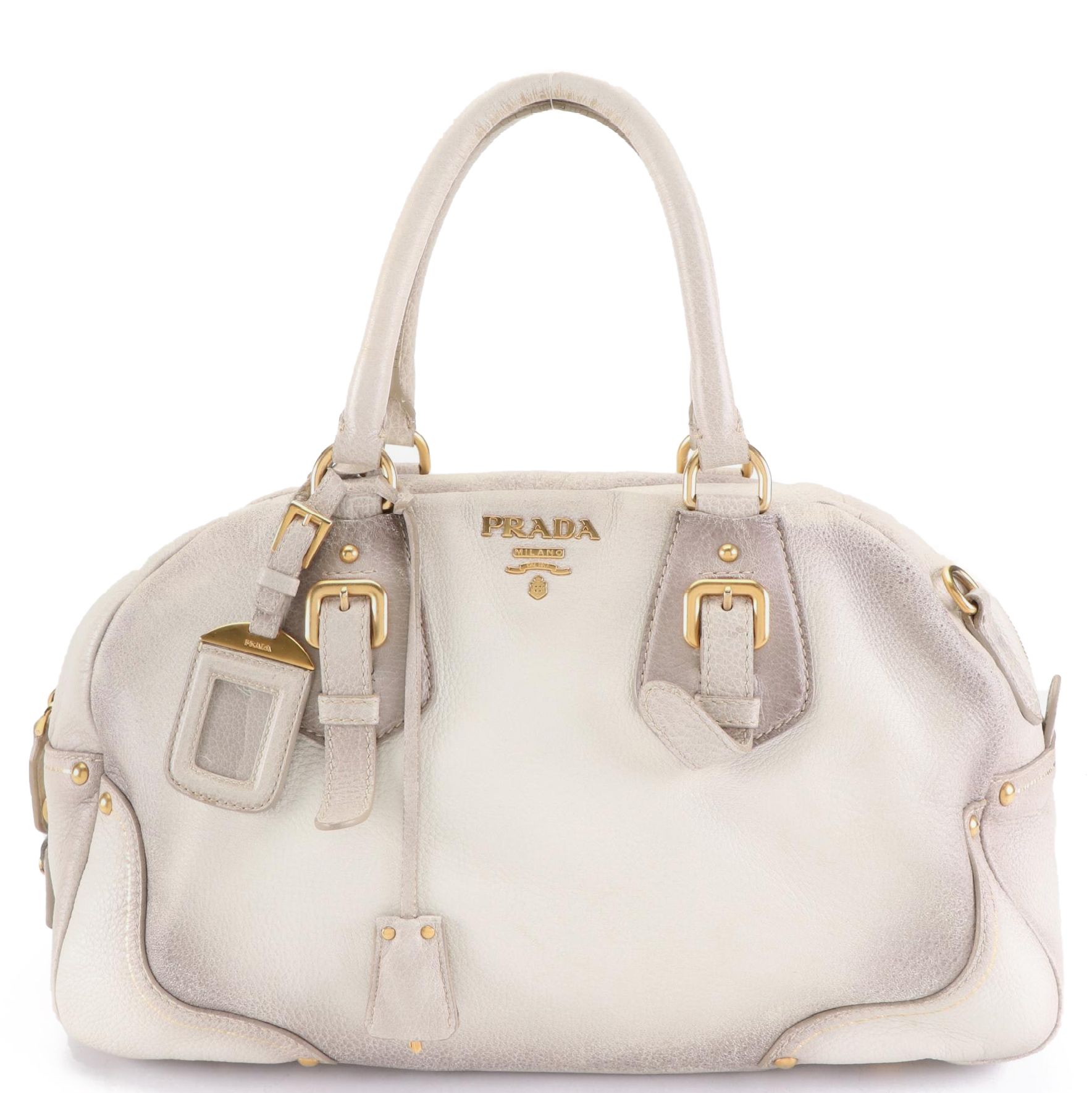 Prada Two-Way Handbag in Ombré Glacé Deerskin Leather