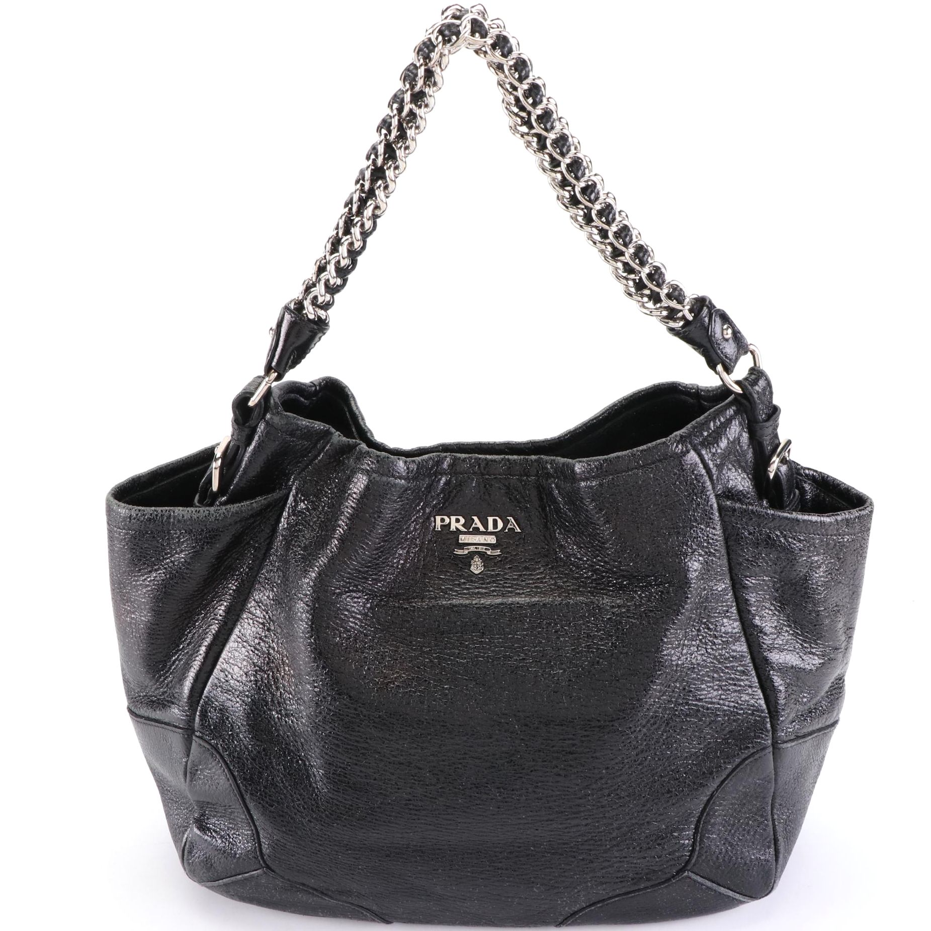 Prada Chain Tote Bag BR3811 in Cervo Luxe Leather