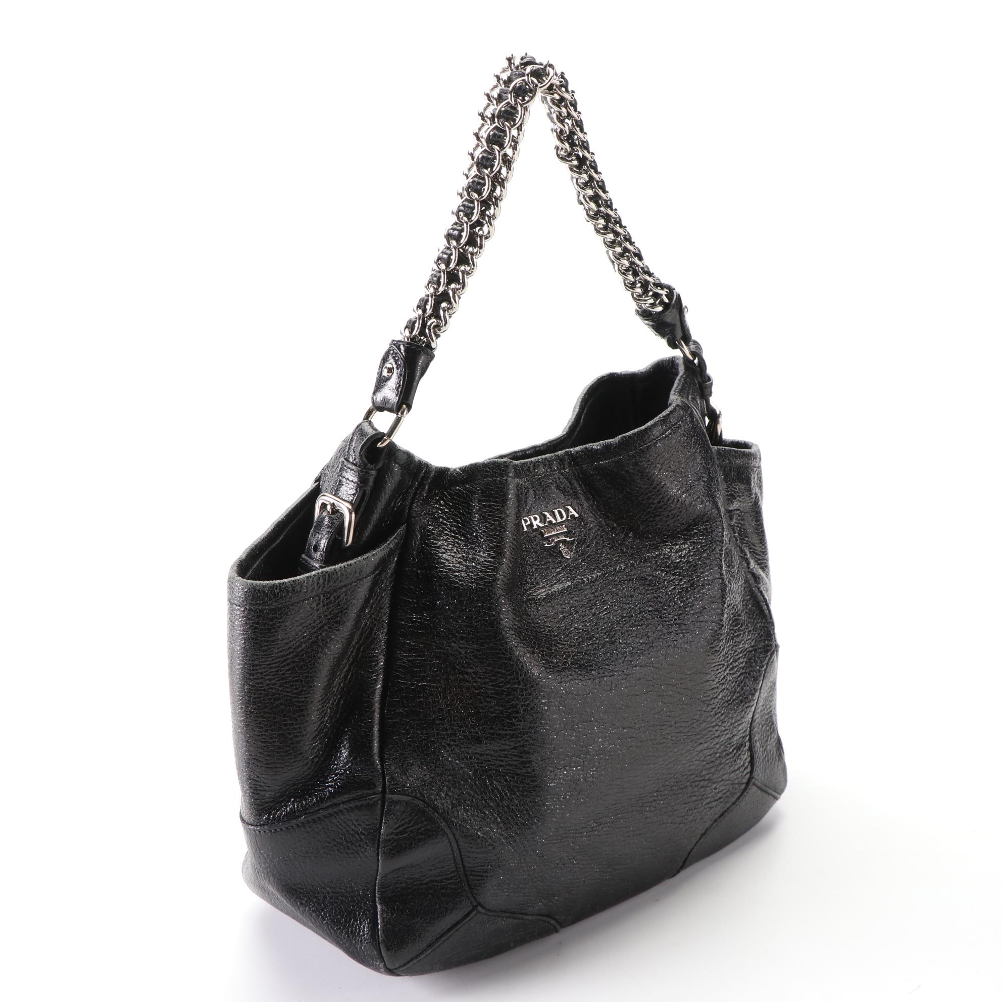 Prada Chain Tote Bag BR3811 in Cervo Luxe Leather