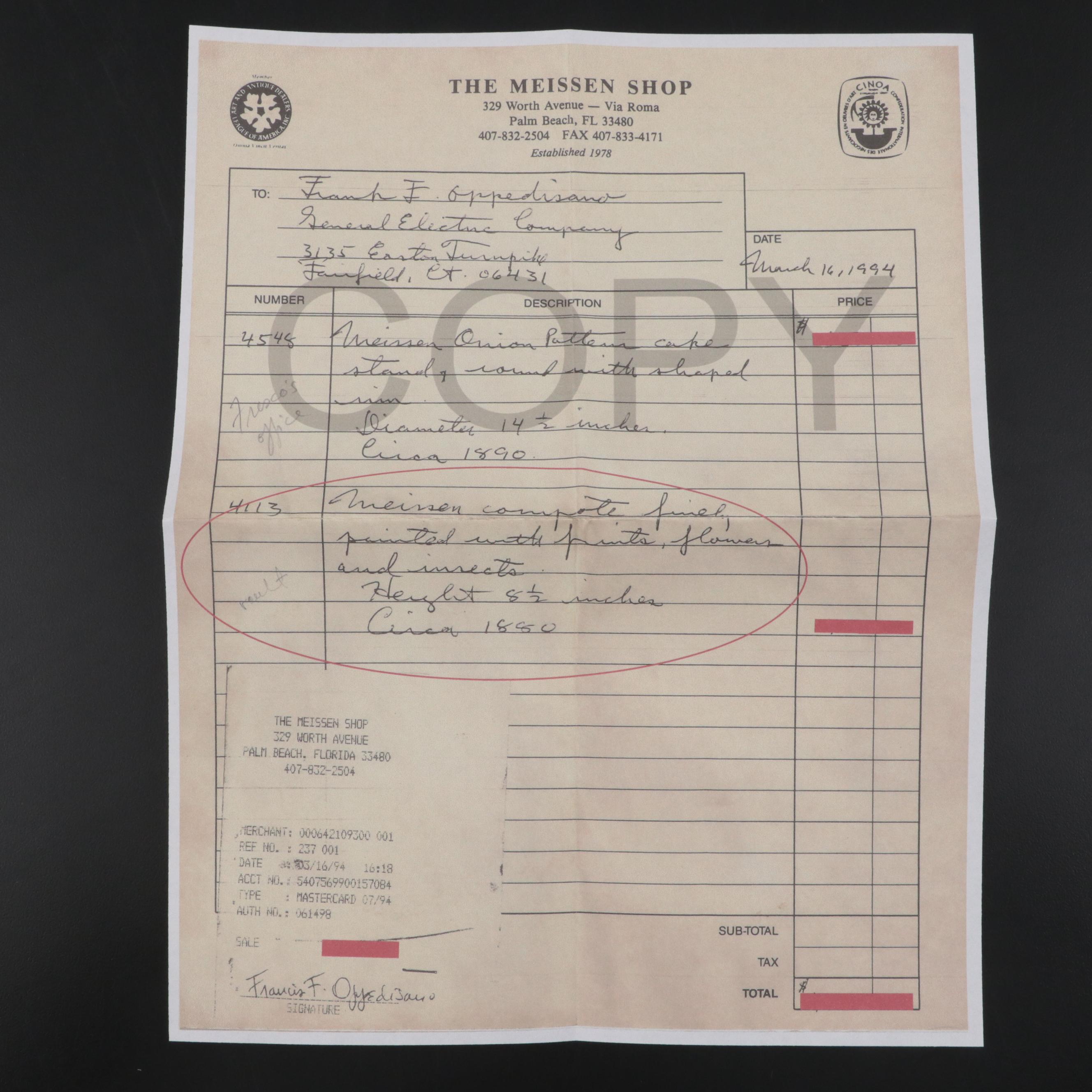 Meissen Porcelain Compote Dish, Circa 1880