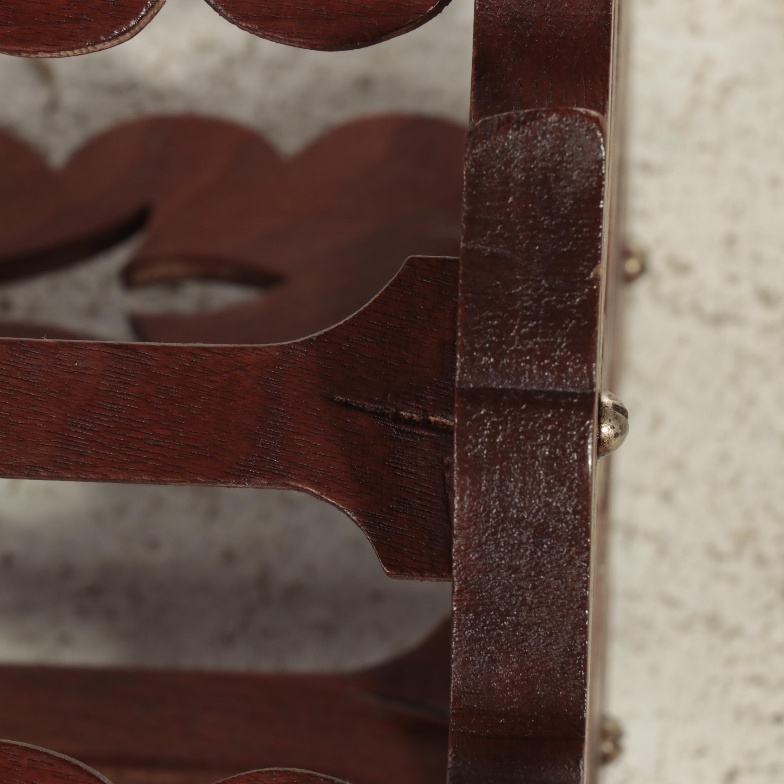 Victorian Fret-Carved Walnut Sheet Music Stand, Late 19th Century