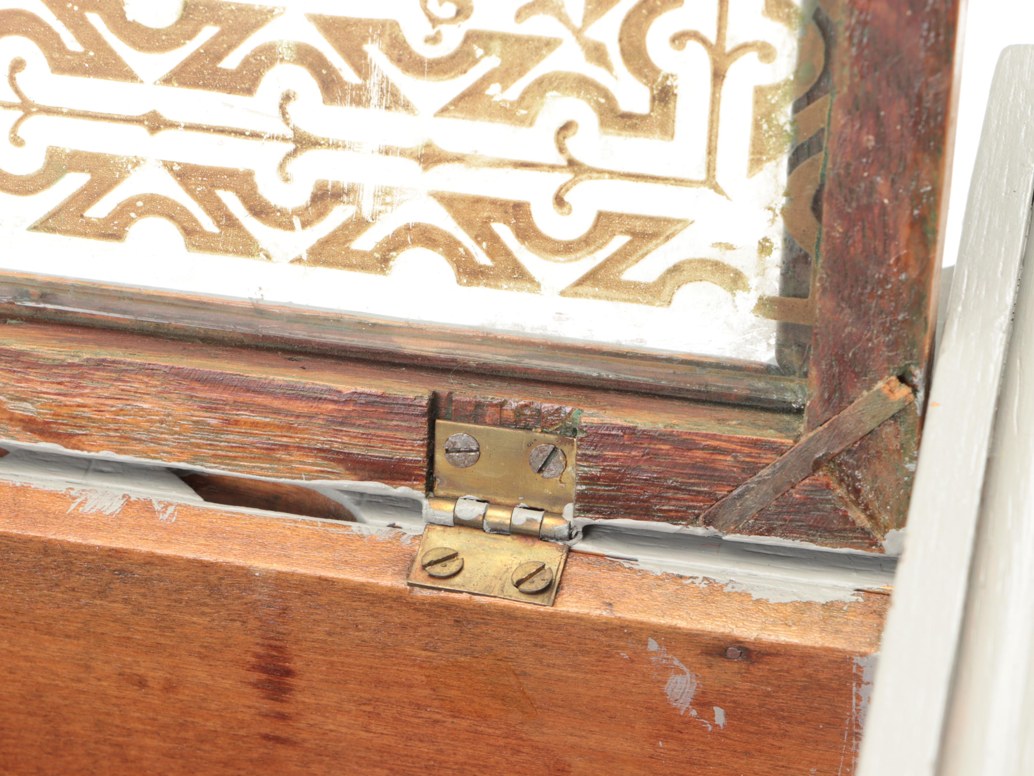 E. Ingraham Painted Eastlake Gingerbread Kitchen Clock, Late 19th- Early 20th C.