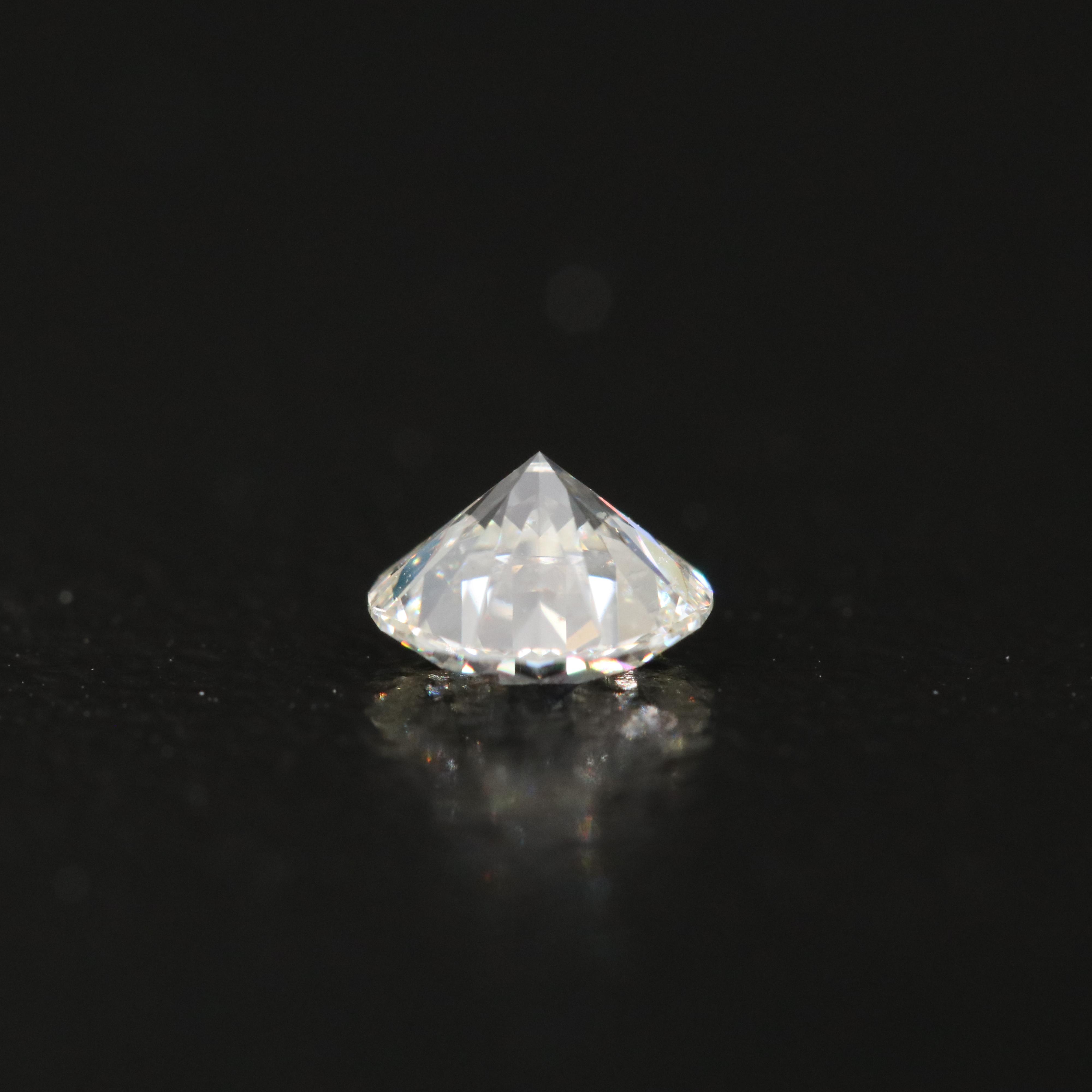 18K 0.18 CTW Diamond Semi Mount and Loose 0.35 CT Center Diamond and GIA eReport