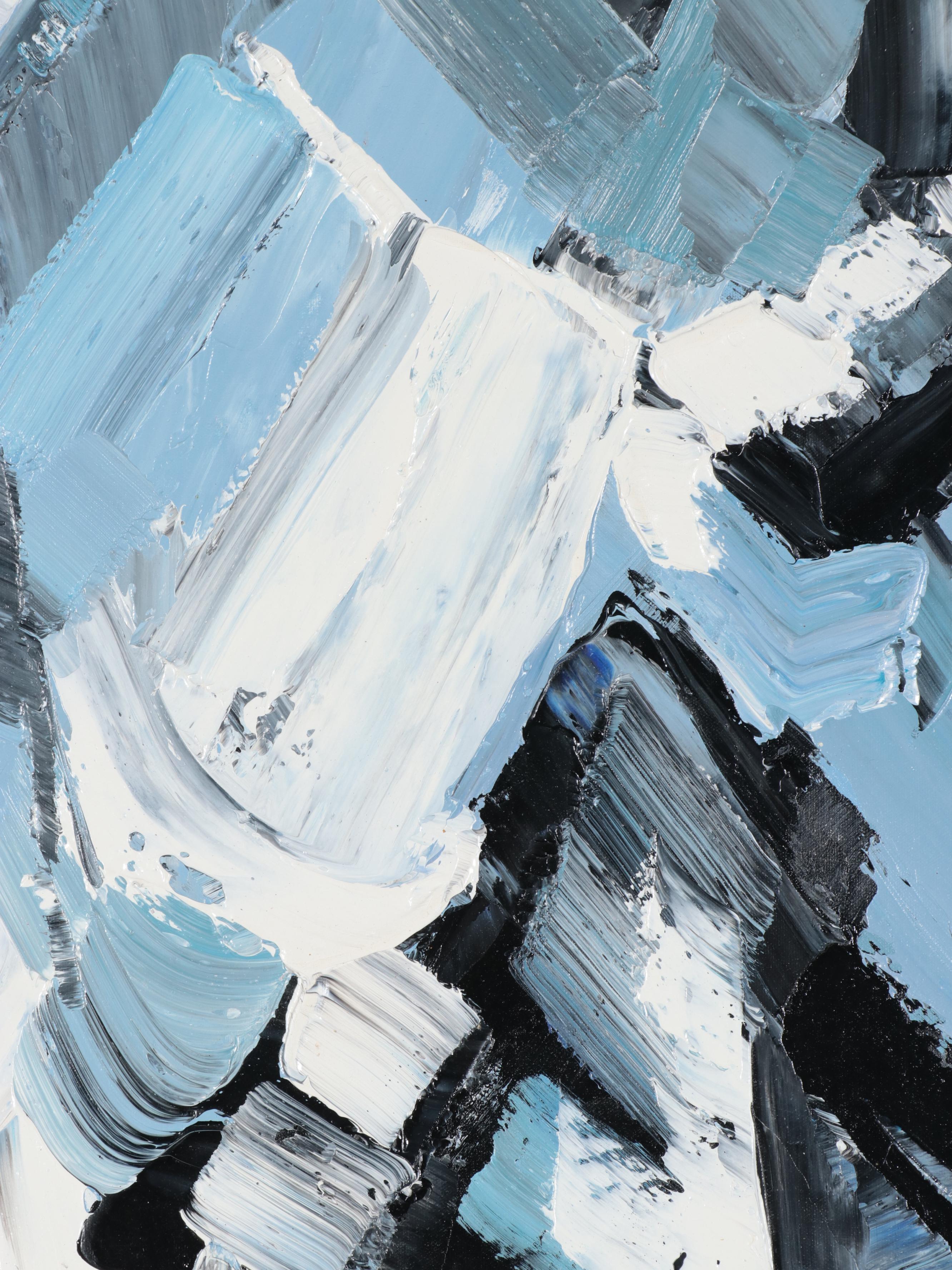 Bing Abstract Expressionist Style Oil Painting, 21st Century