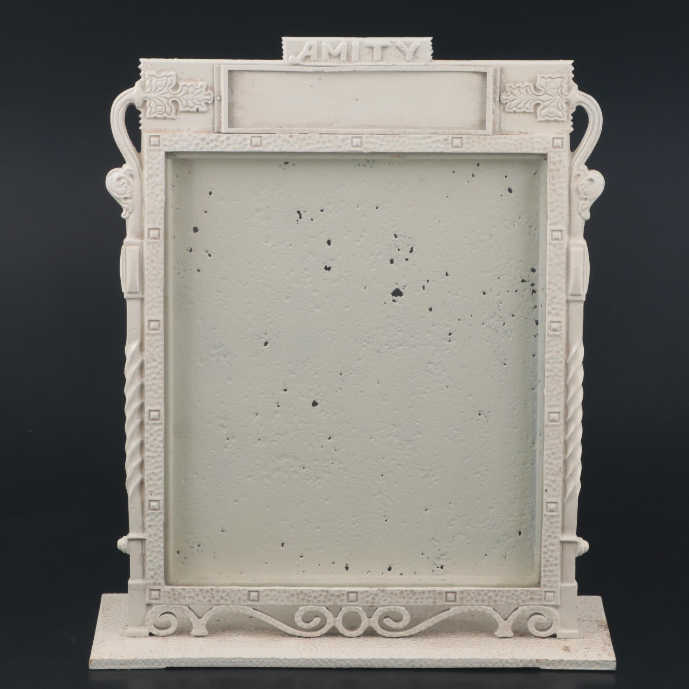Moe Brothers Mfg. Filigree Hammered Painted Cast Iron Display Stand