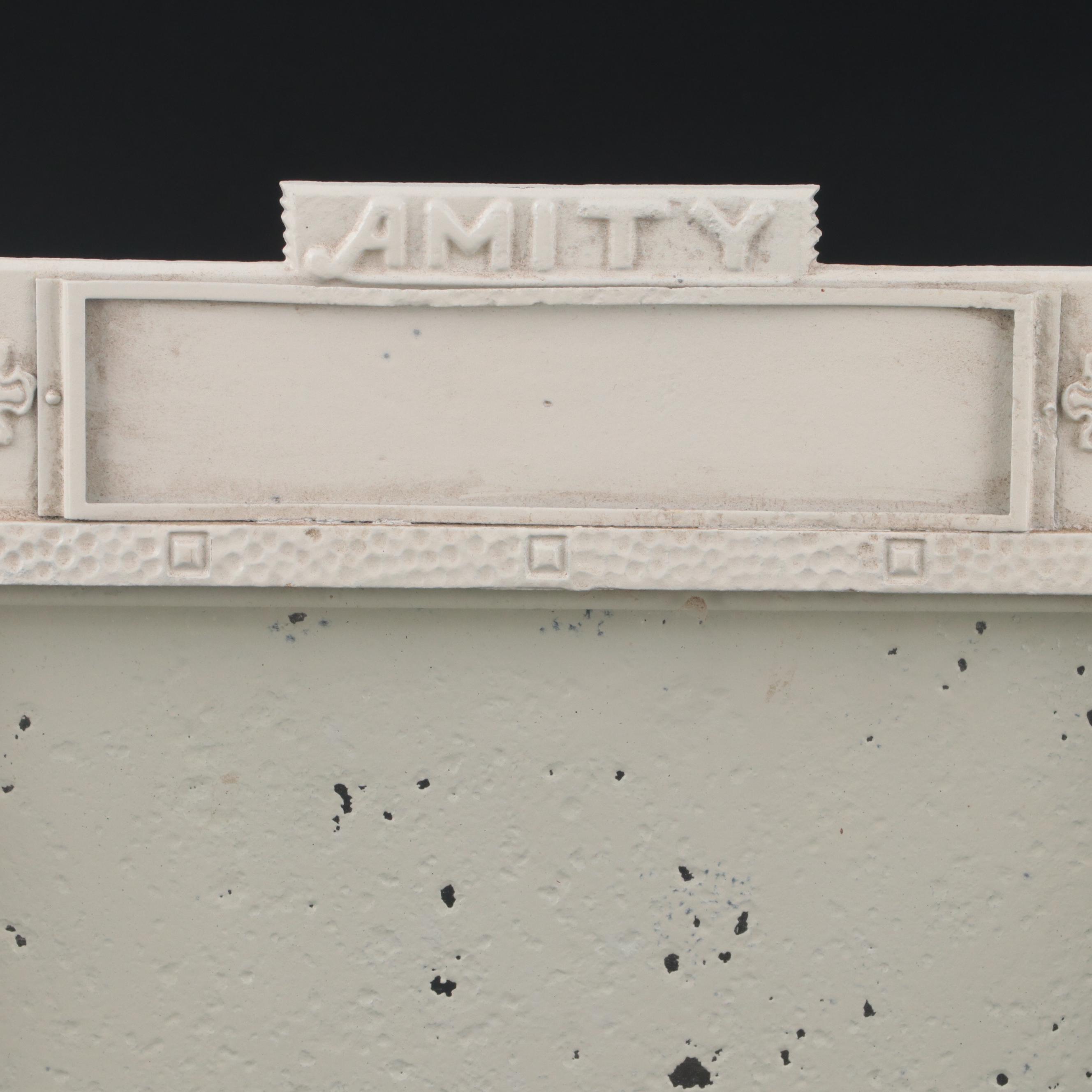 Moe Brothers Mfg. Filigree Hammered Painted Cast Iron Display Stand