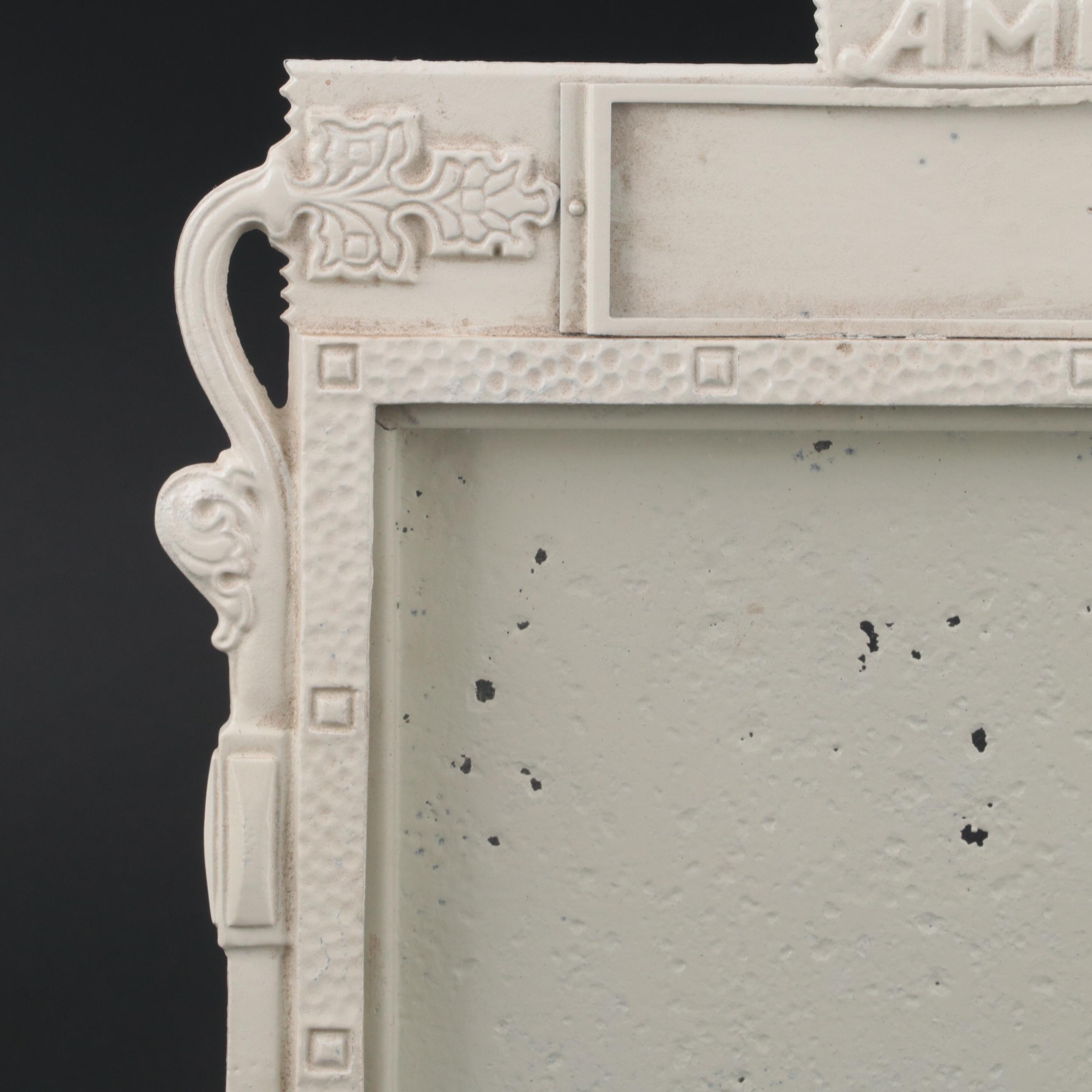 Moe Brothers Mfg. Filigree Hammered Painted Cast Iron Display Stand