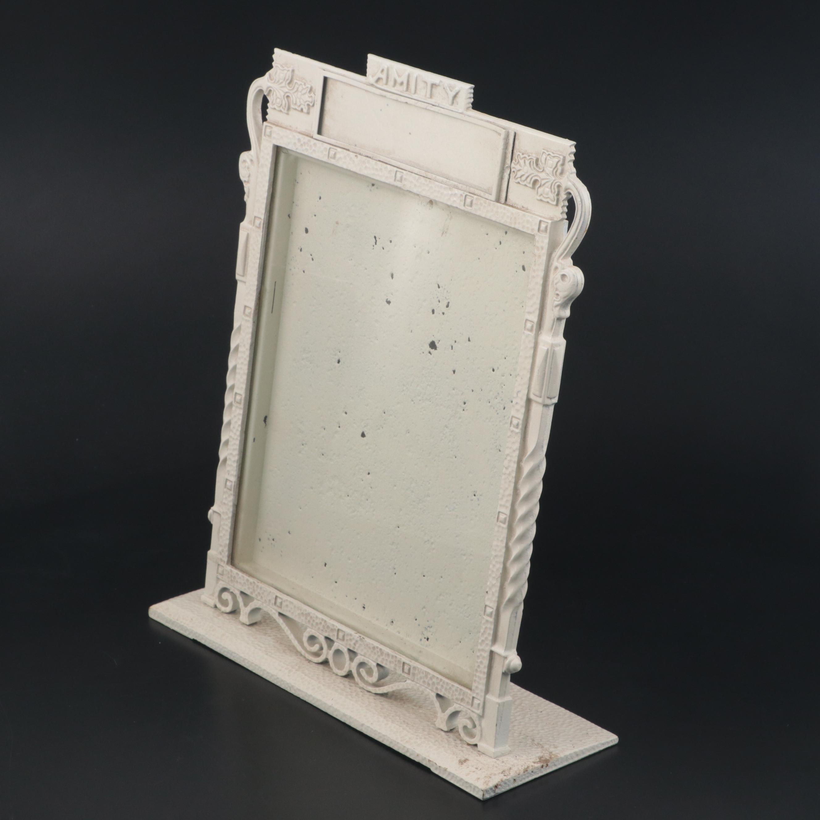 Moe Brothers Mfg. Filigree Hammered Painted Cast Iron Display Stand