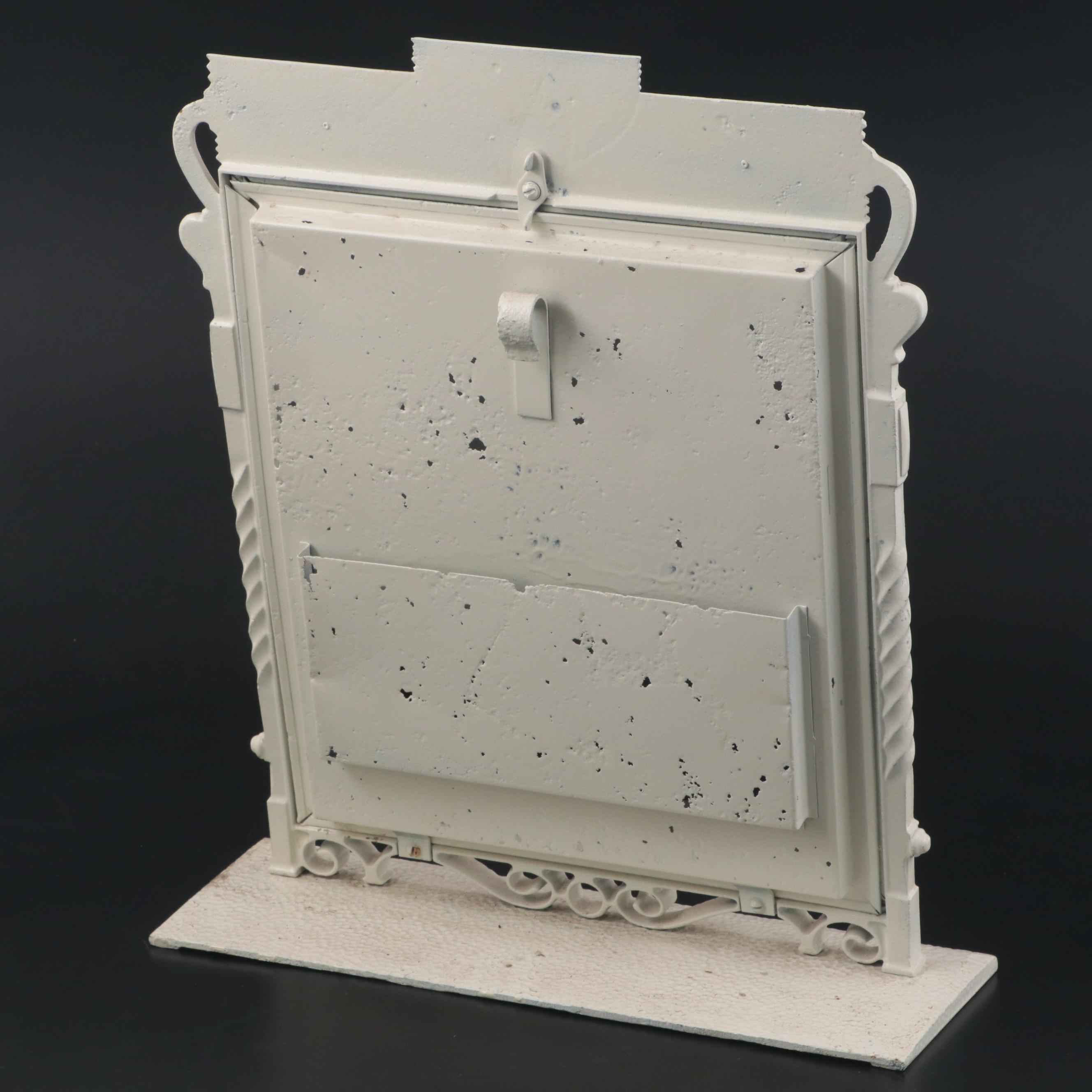 Moe Brothers Mfg. Filigree Hammered Painted Cast Iron Display Stand