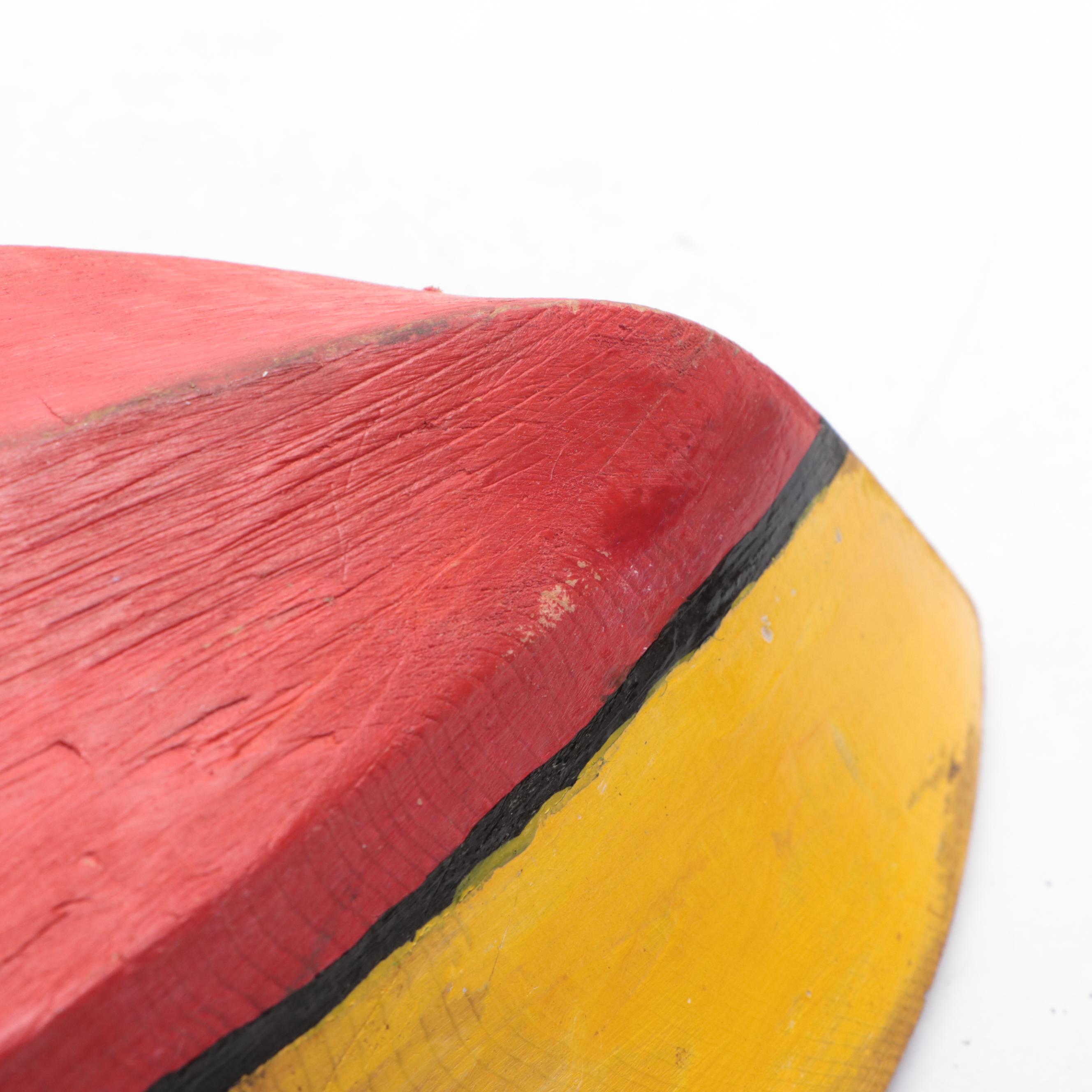 Wooden Chris Craft Style Model Toy Speed Boat, Mid-20th Century