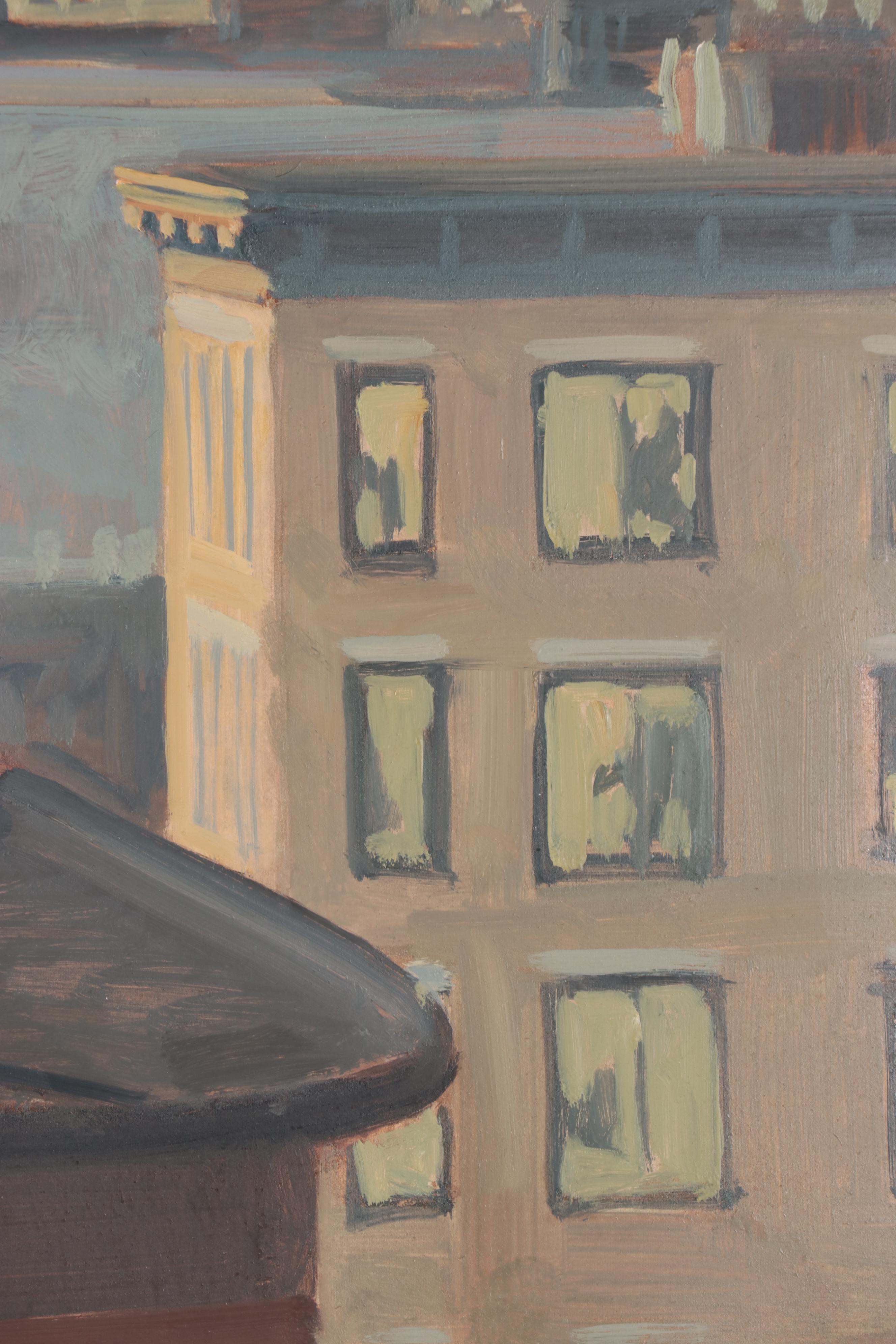 David Mahler Oil Painting "Cityscape," 2000