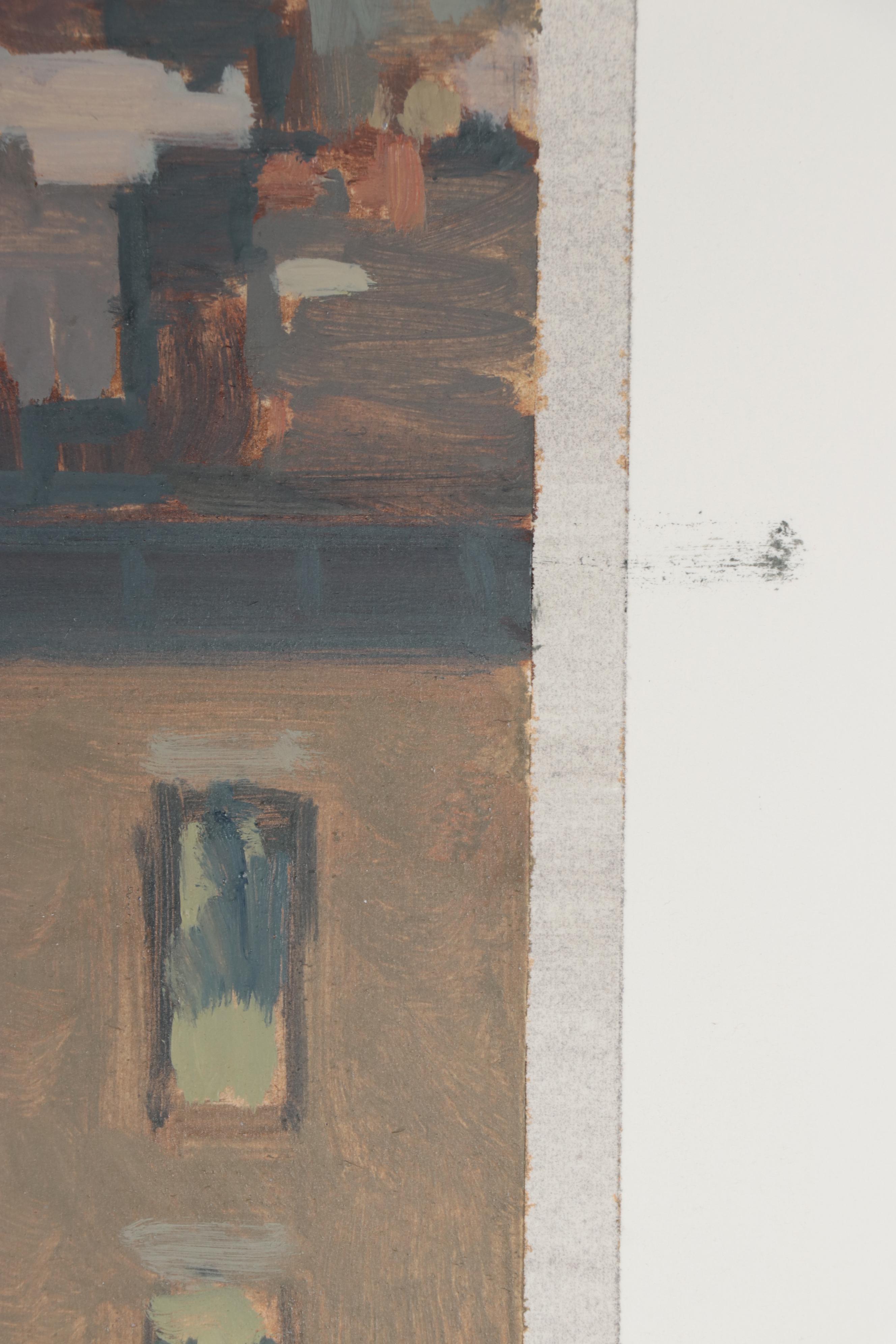 David Mahler Oil Painting "Cityscape," 2000