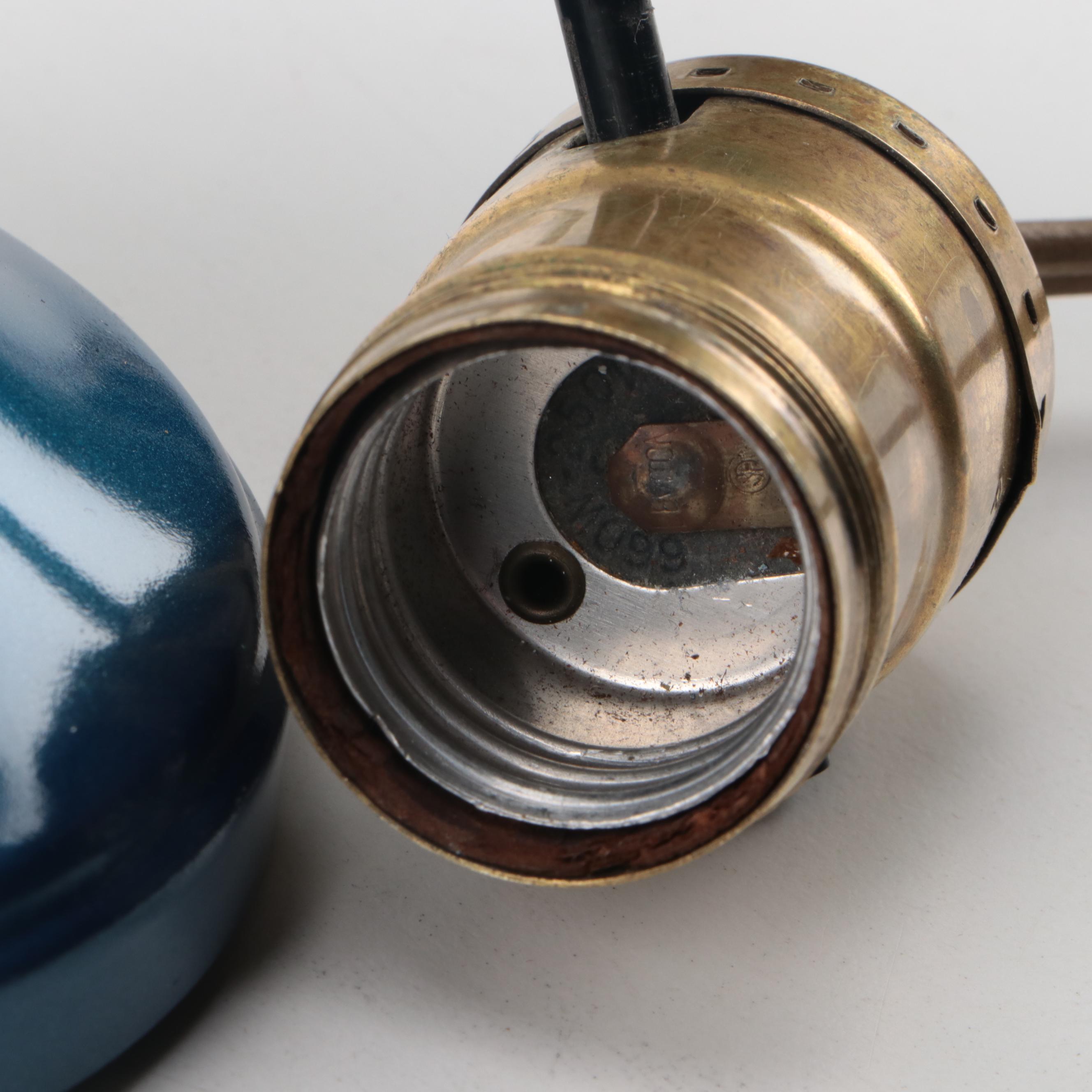 Art Deco Torpedo Boudoir Lamp With Gacor Handi-Lamp Desk Lamp