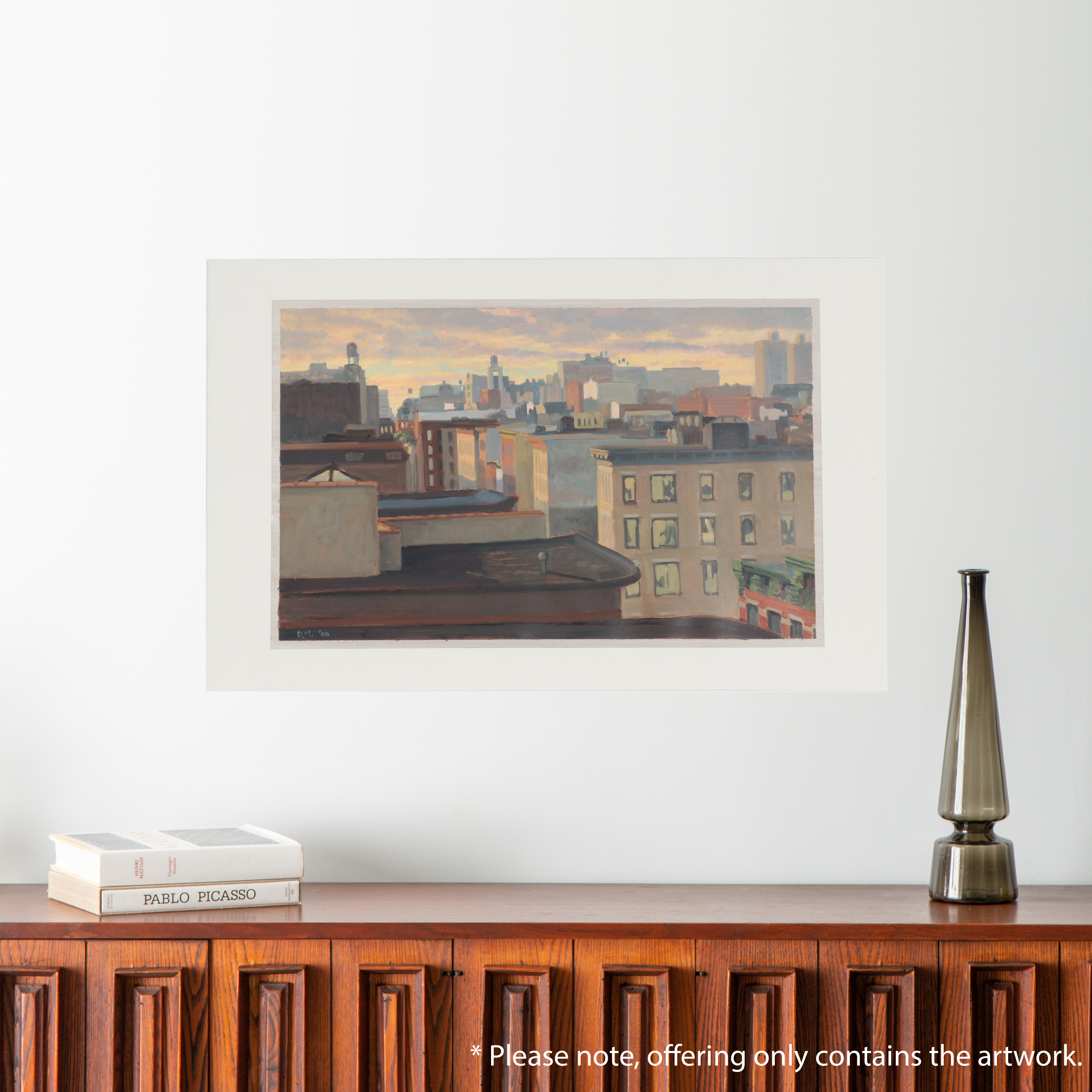 David Mahler Oil Painting "Cityscape," 2000