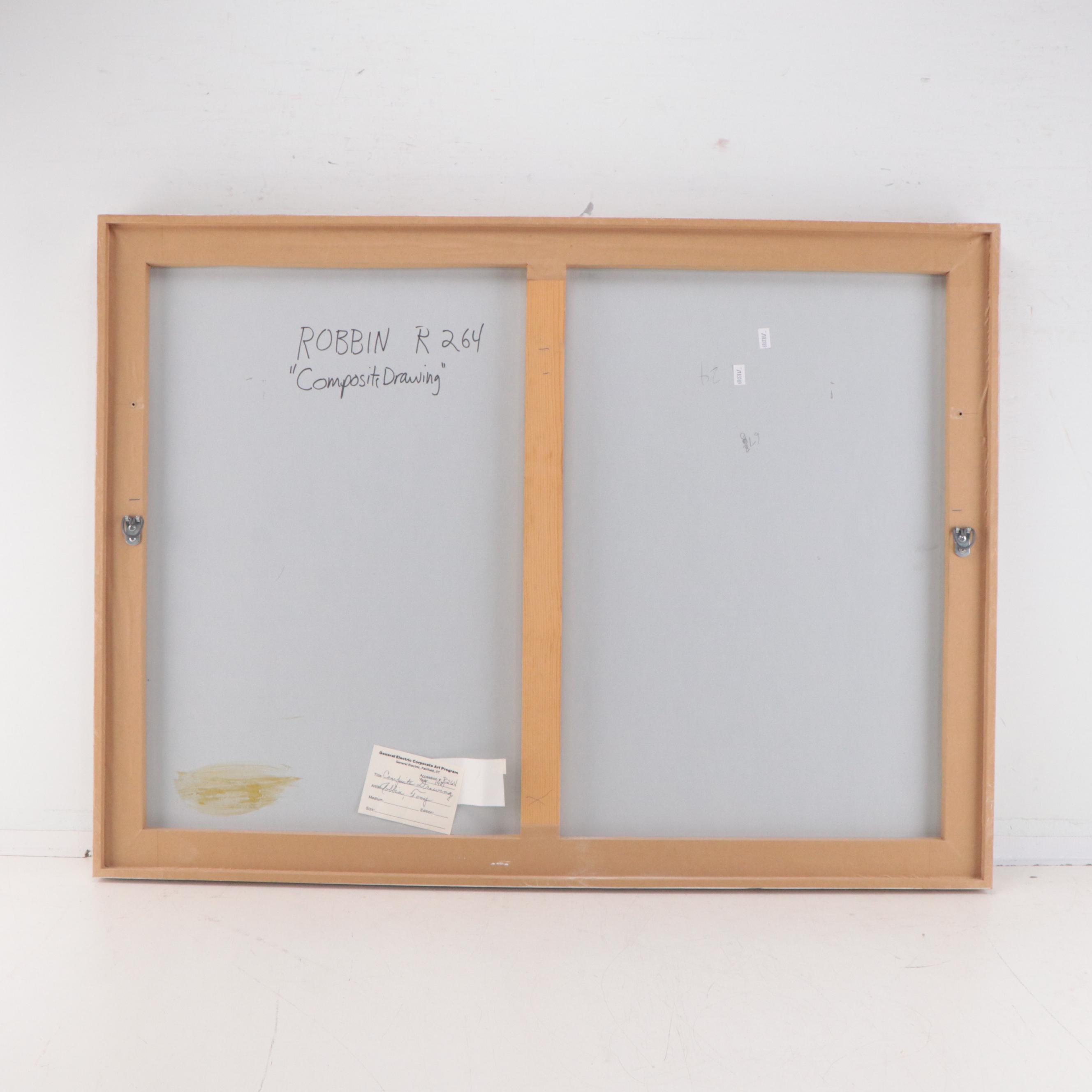 Tony Robbin Pencil and Ink on Paper "Composite Drawing," 1981