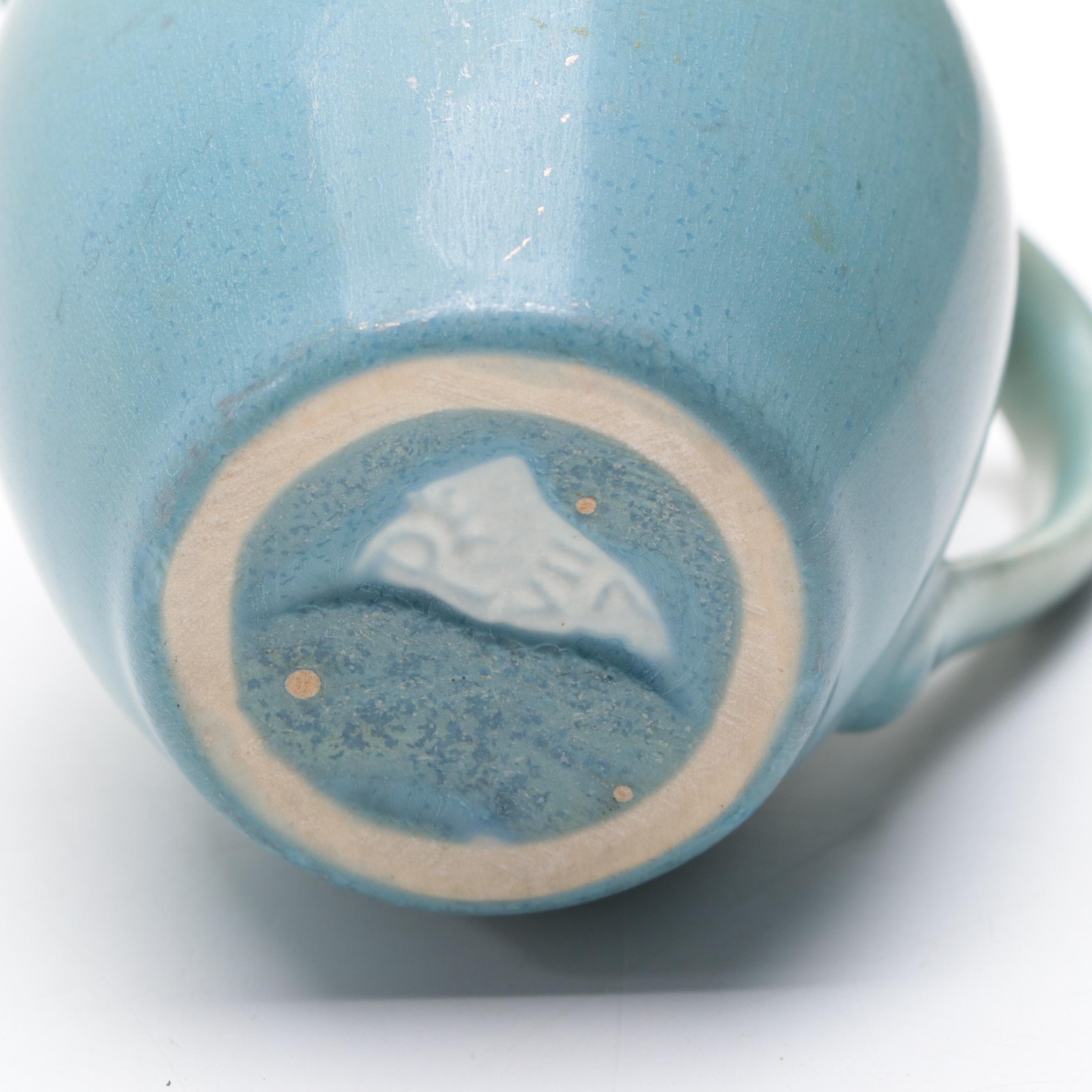 Rookwood Pottery Glazed Ceramic Vases, Creamer, and Open Sugar Bowls