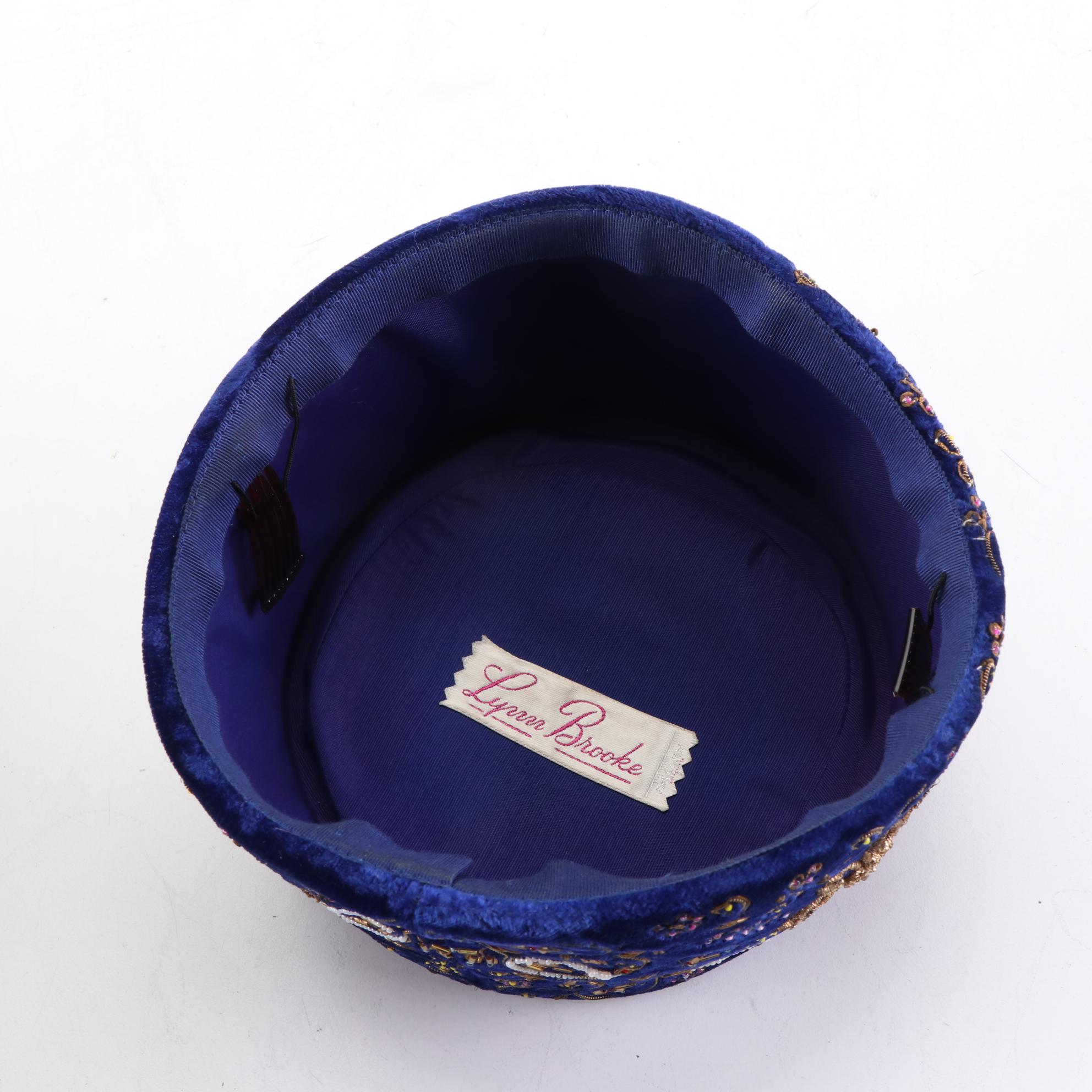 Kumma Style Embroidered Cap and Dyed Feather Bumper Hat