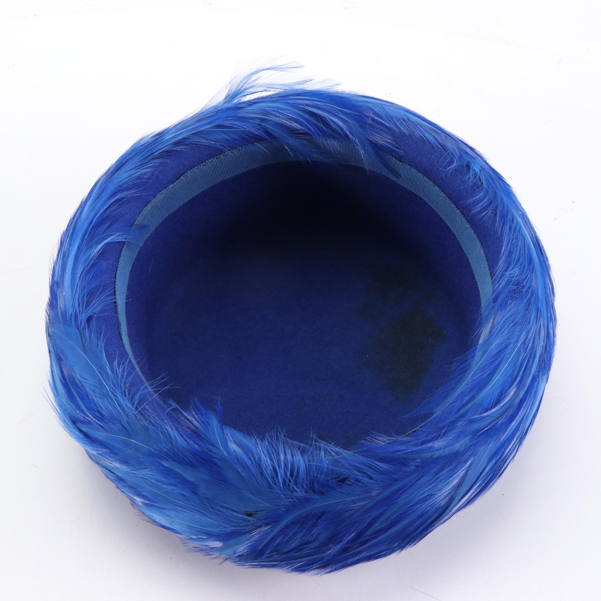 Kumma Style Embroidered Cap and Dyed Feather Bumper Hat