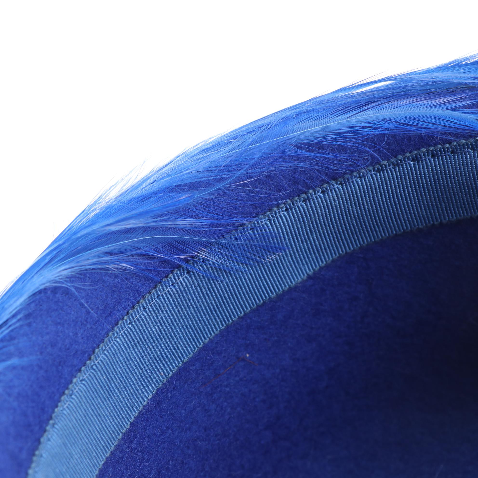 Kumma Style Embroidered Cap and Dyed Feather Bumper Hat