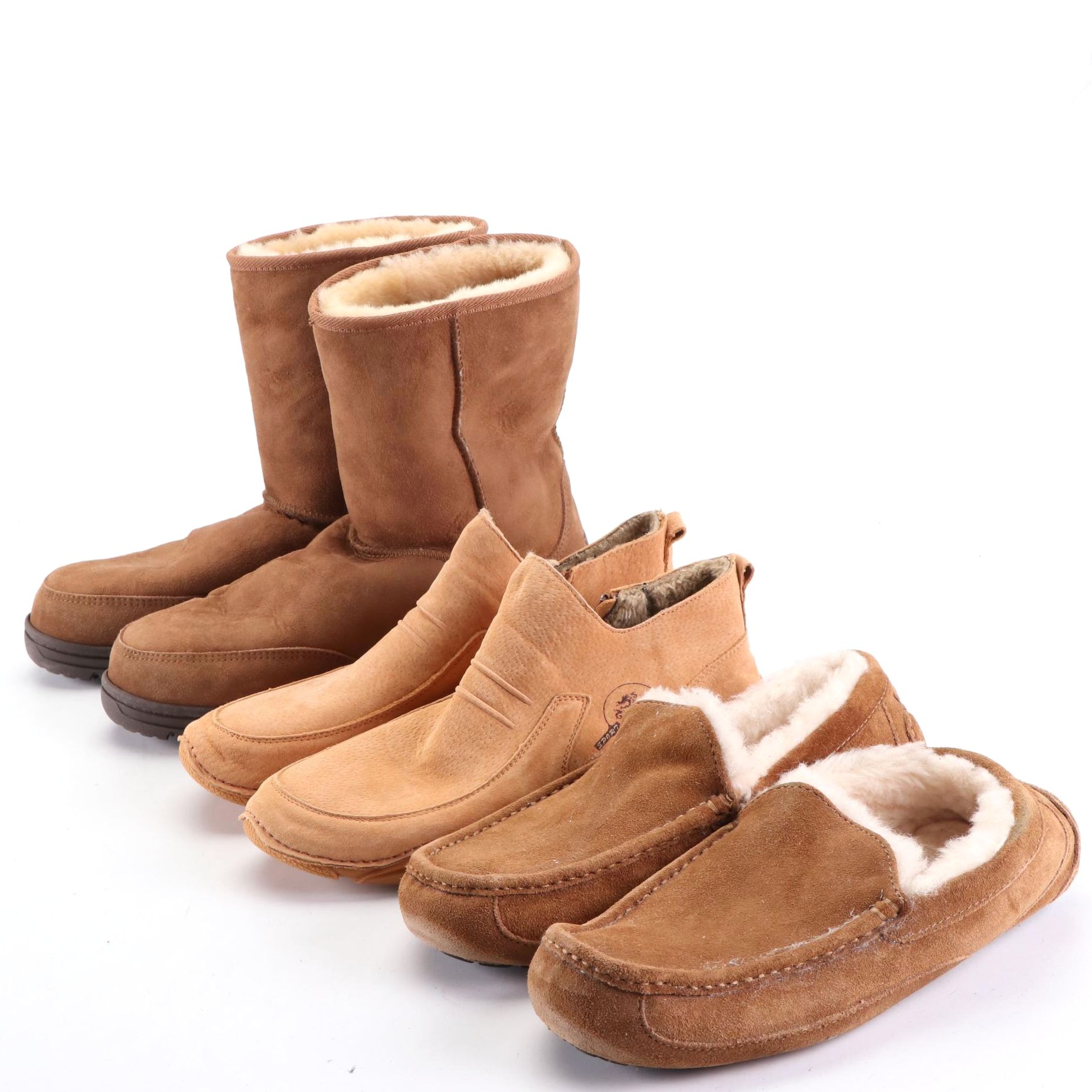 Men's UGG Classic Short Boots and Ascot Slippers with Spor7 Suede Driving Boots