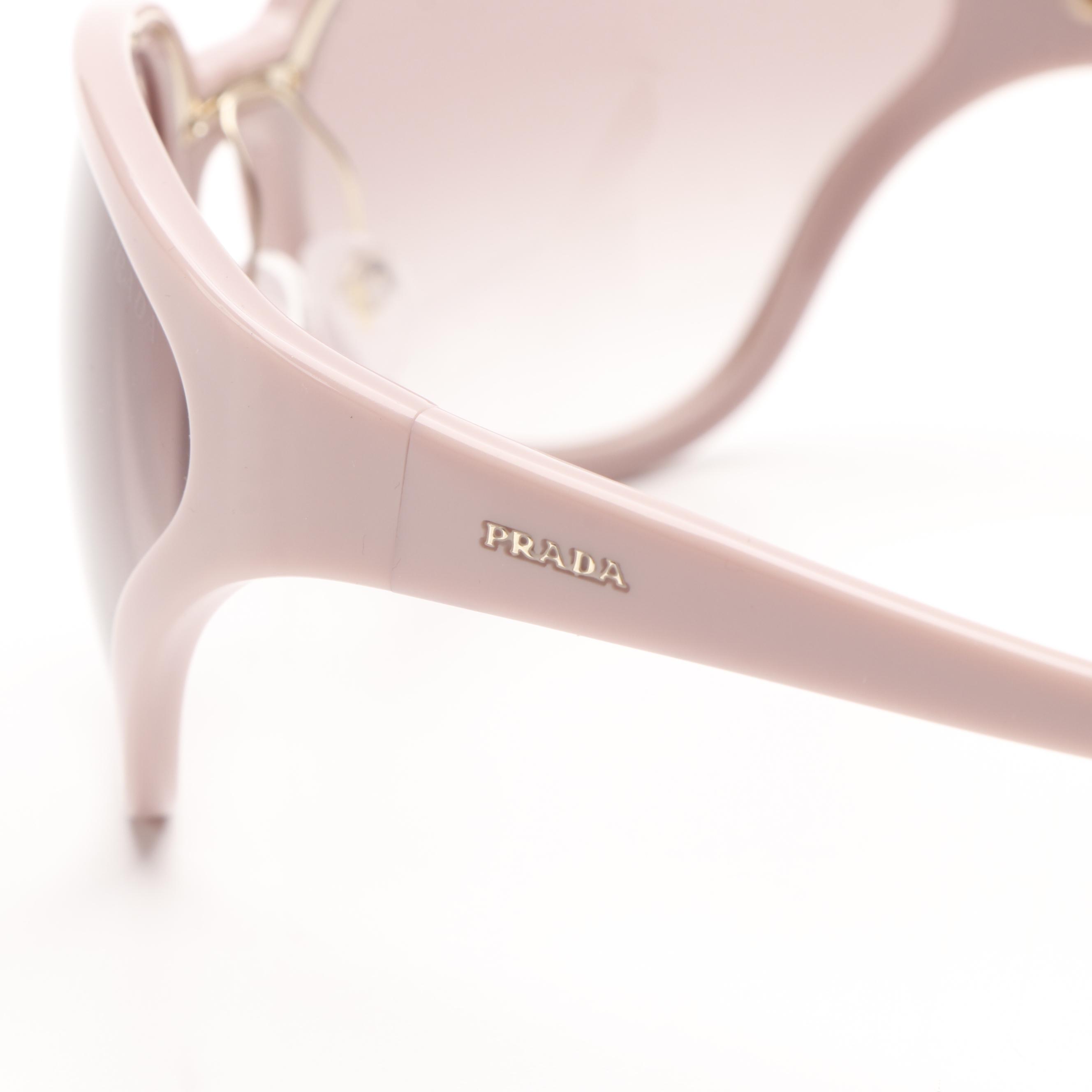 Prada PR22VS Butterfly Pink and Translucent Brown Gradient Sunglasses With Case