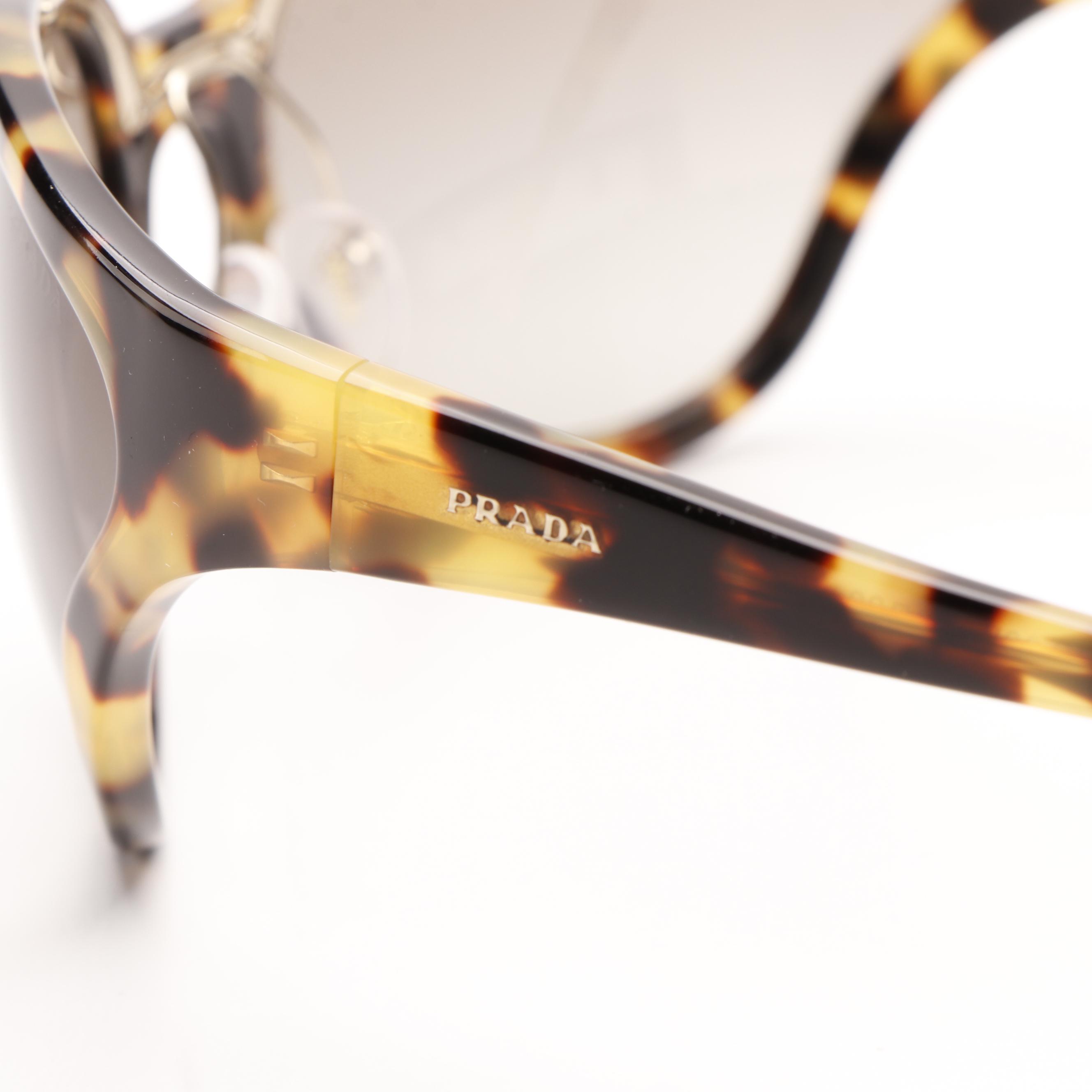 Prada PR22VS Butterfly Havana Green Gradient Sunglasses With Case