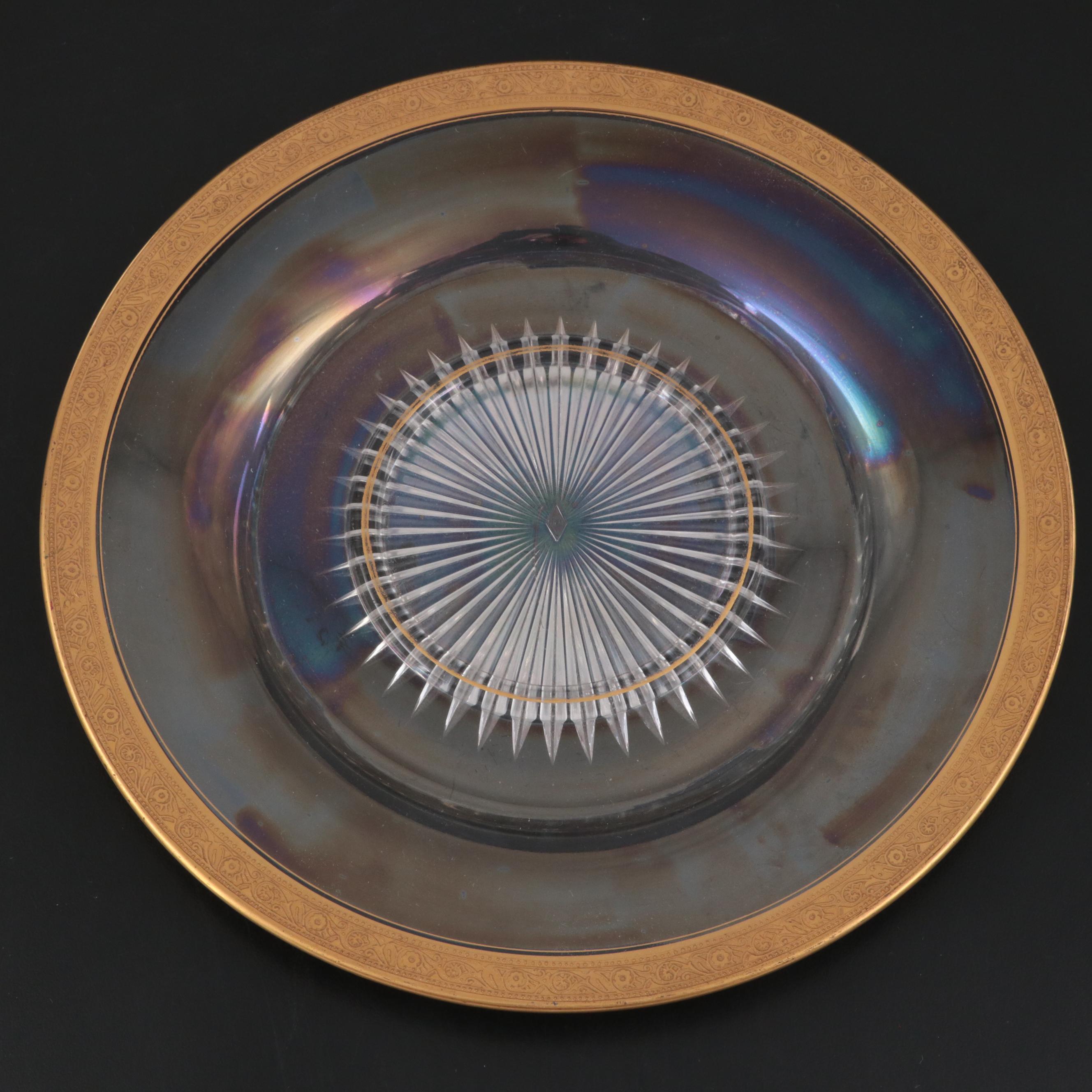 Heisey Gilt Encrusted Glass Servingware Collection