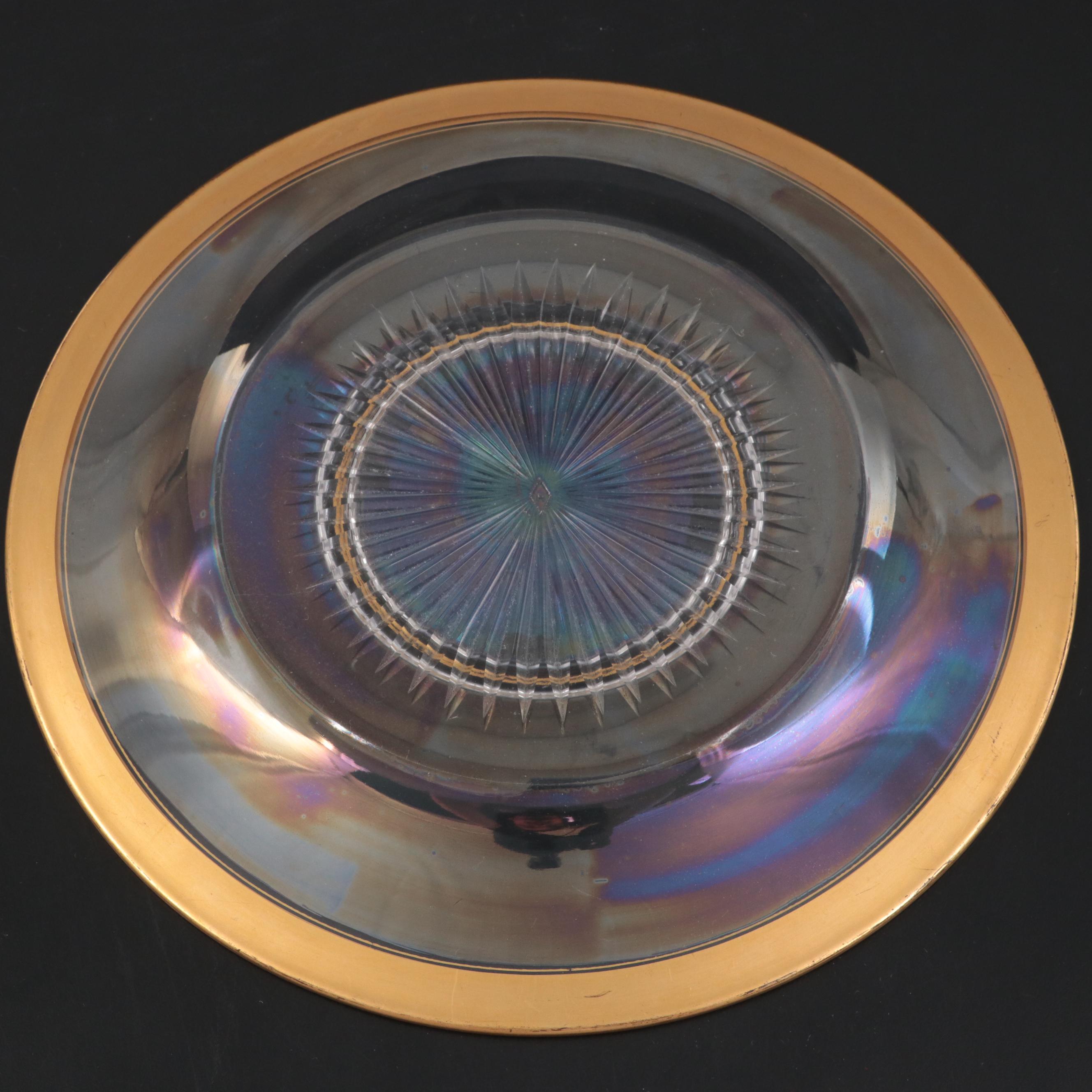 Heisey Gilt Encrusted Glass Servingware Collection