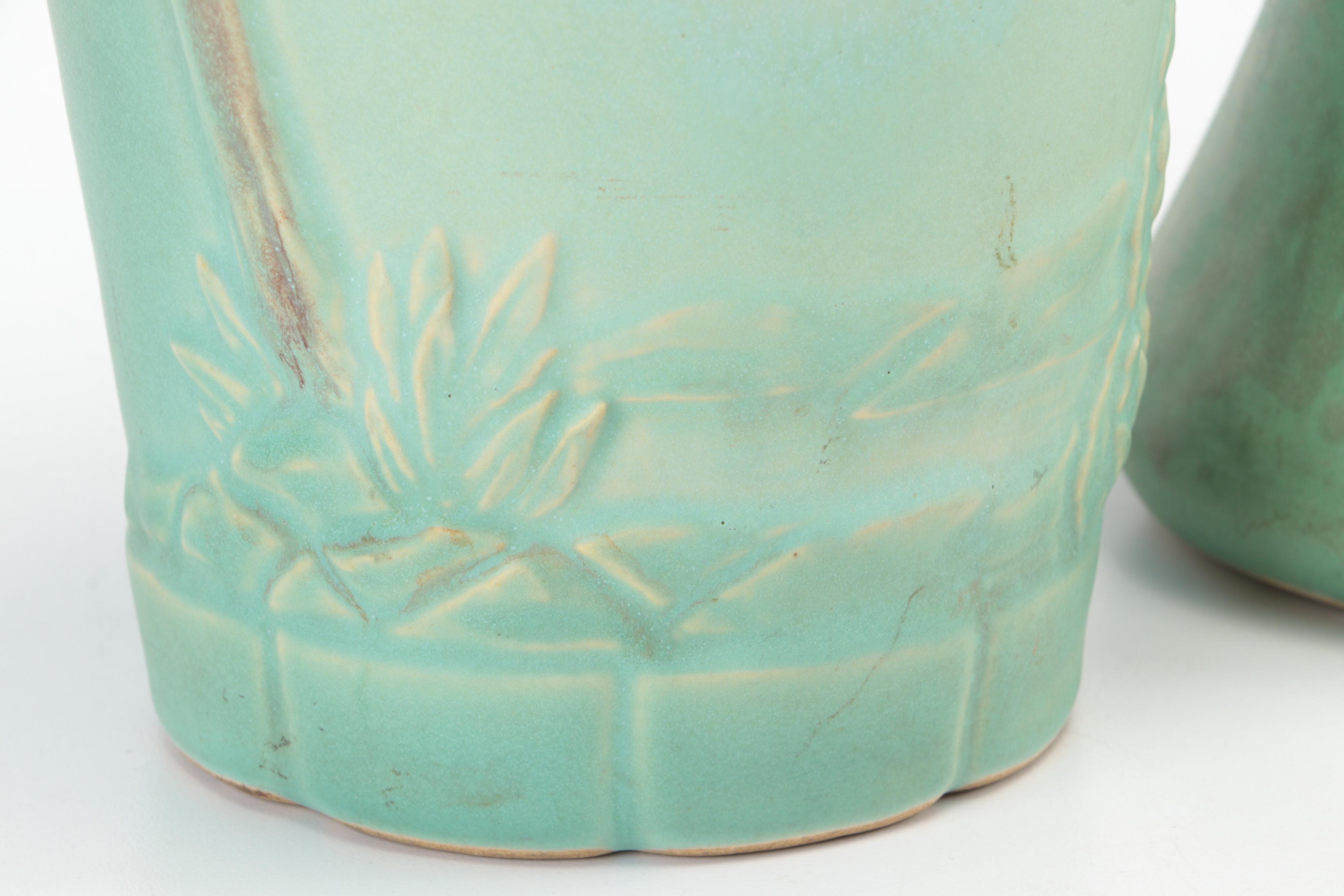 Weller Pottery Vases and Roseville Ewer