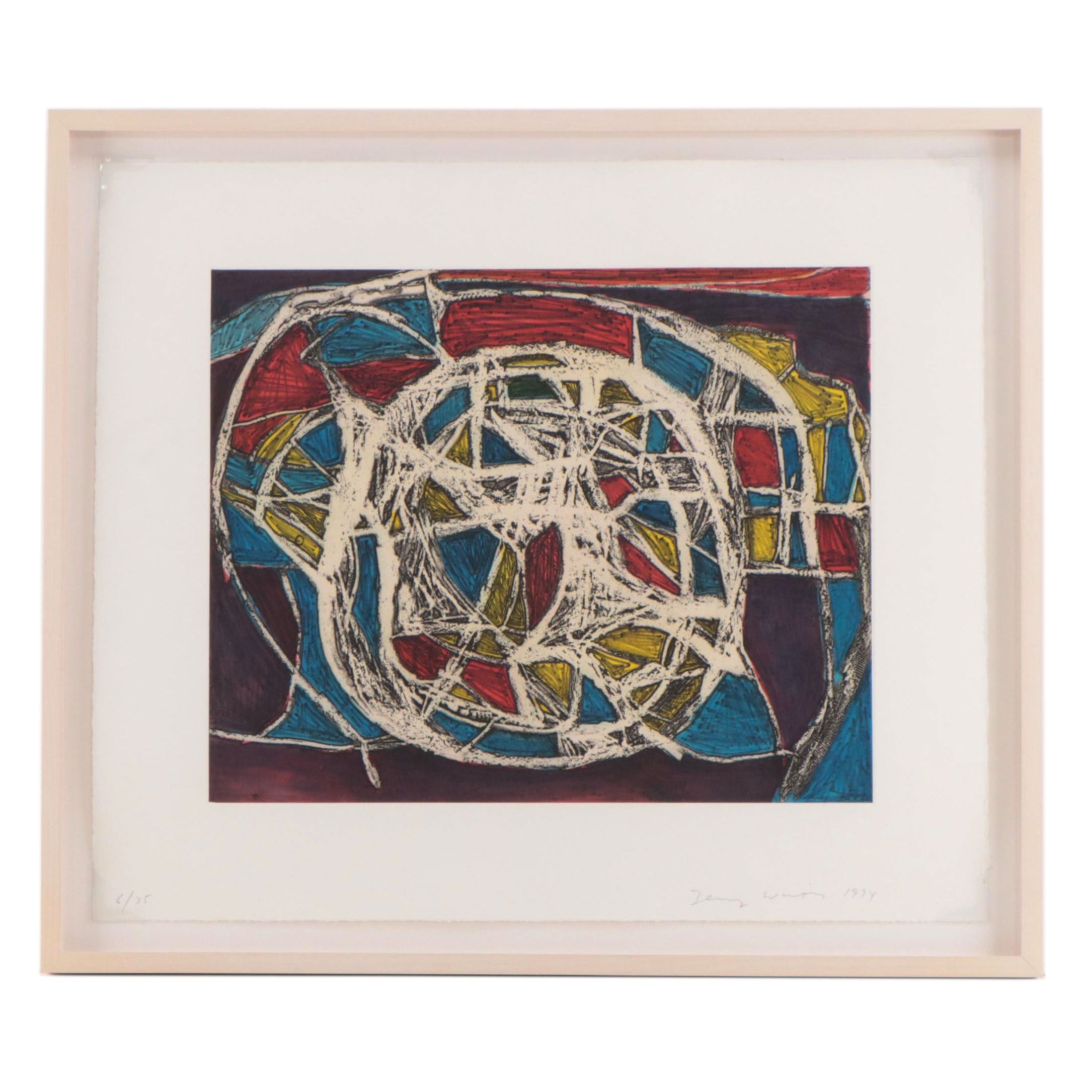 Terry Winters Intaglio Print "Models of Synthetic Pictures", 1994