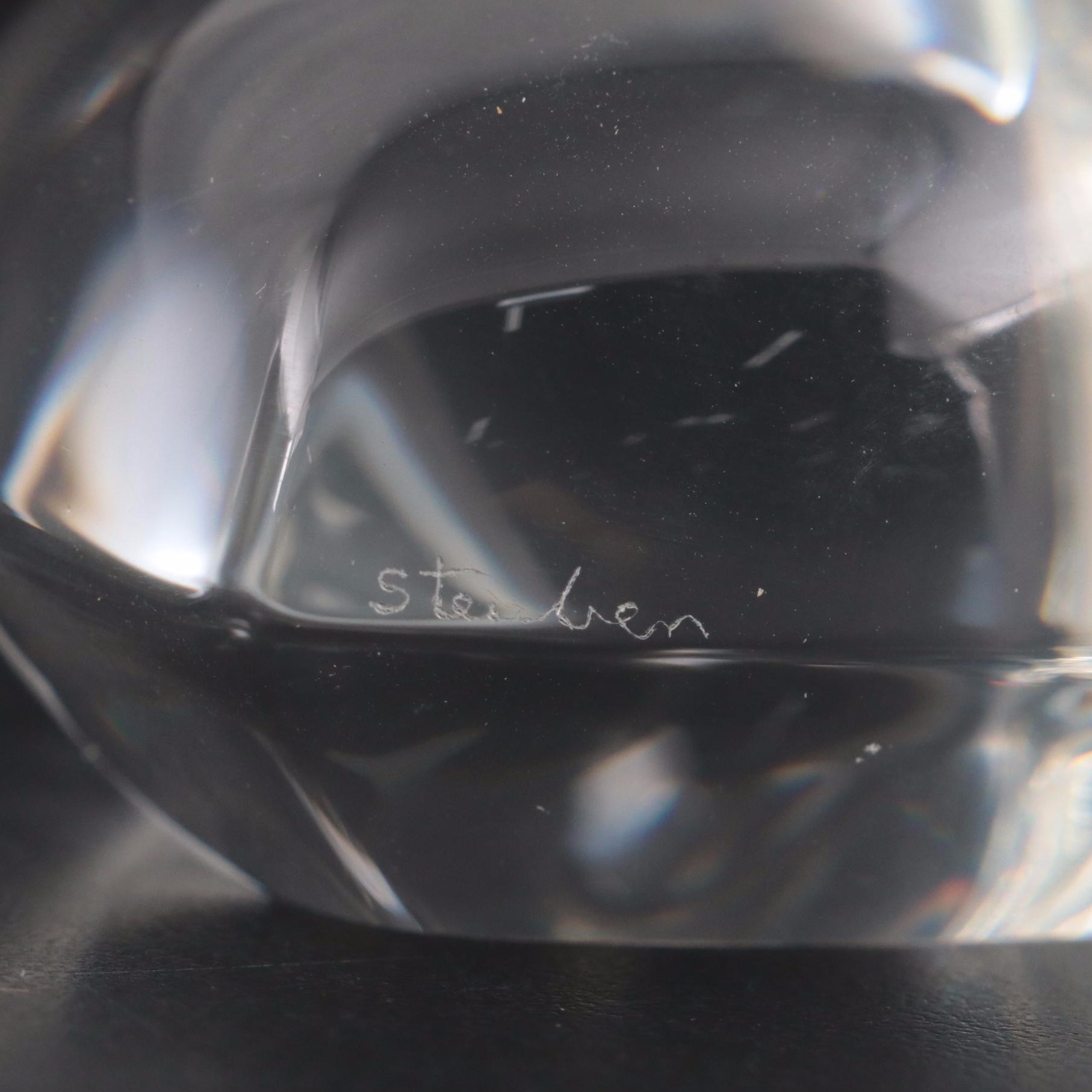 Steuben Art Glass Heart Paperweight