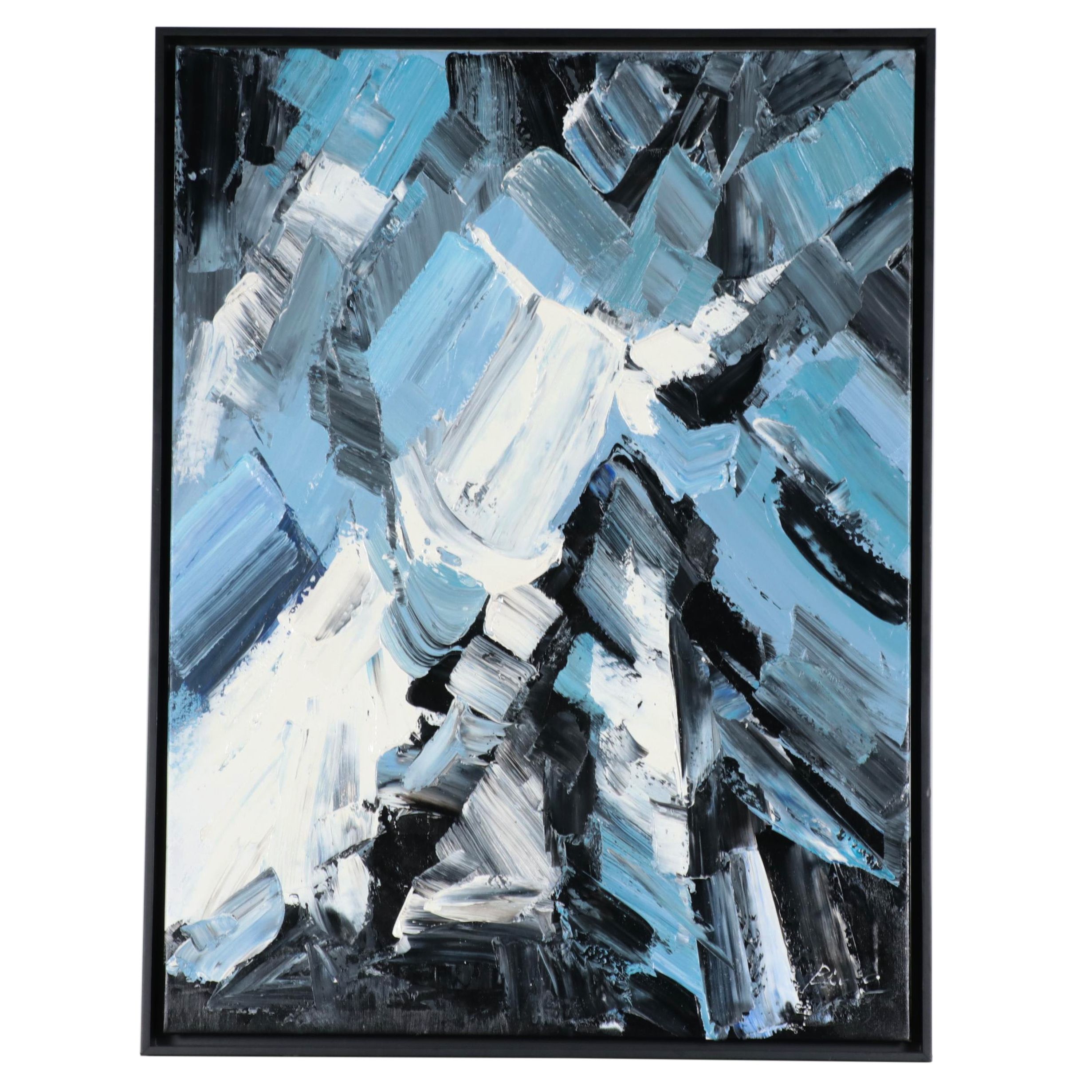 Bing Abstract Expressionist Style Oil Painting, 21st Century