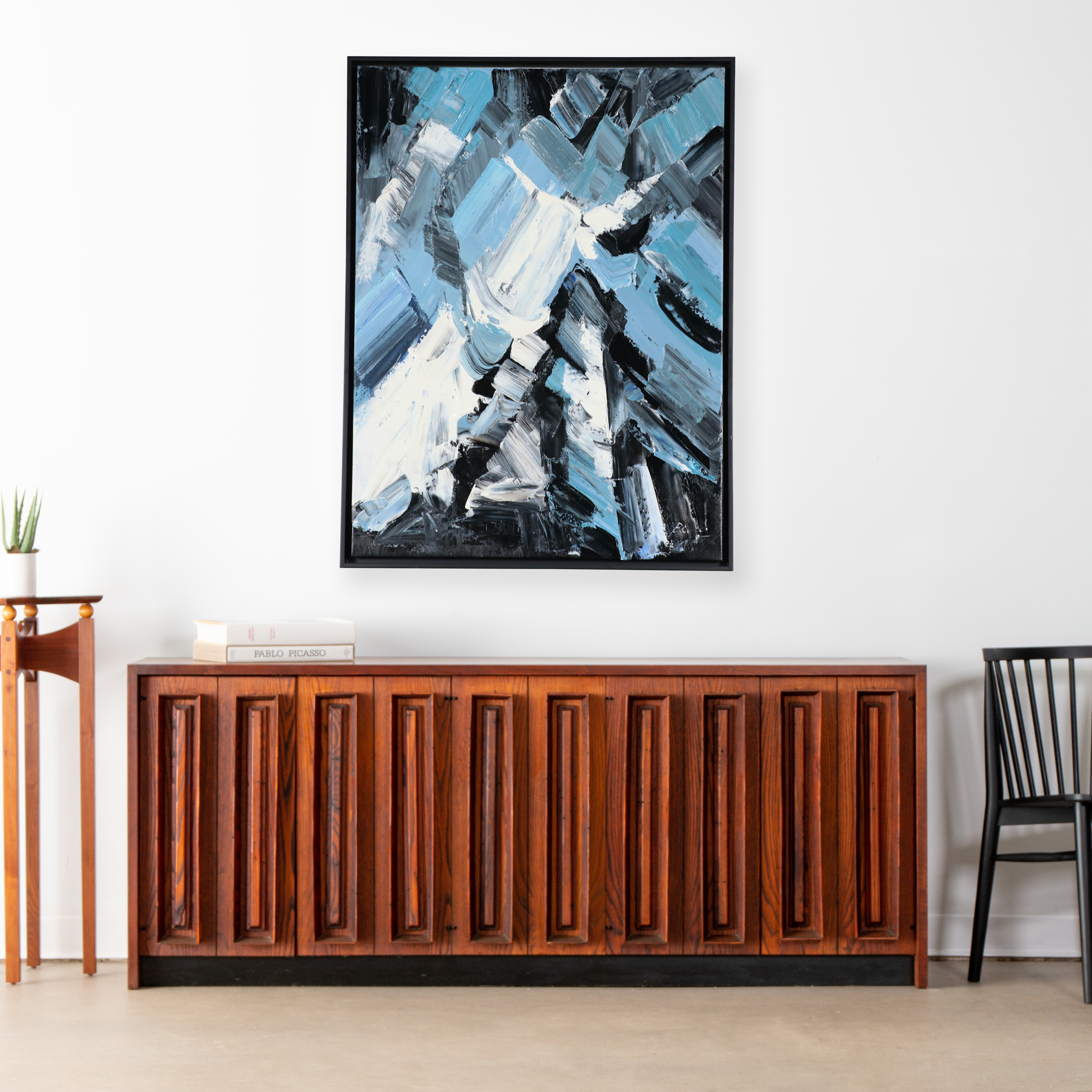 Bing Abstract Expressionist Style Oil Painting, 21st Century