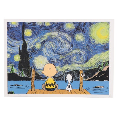Death NYC Pop Art Offset Lithograph of Charlie and Snoopy, 2022