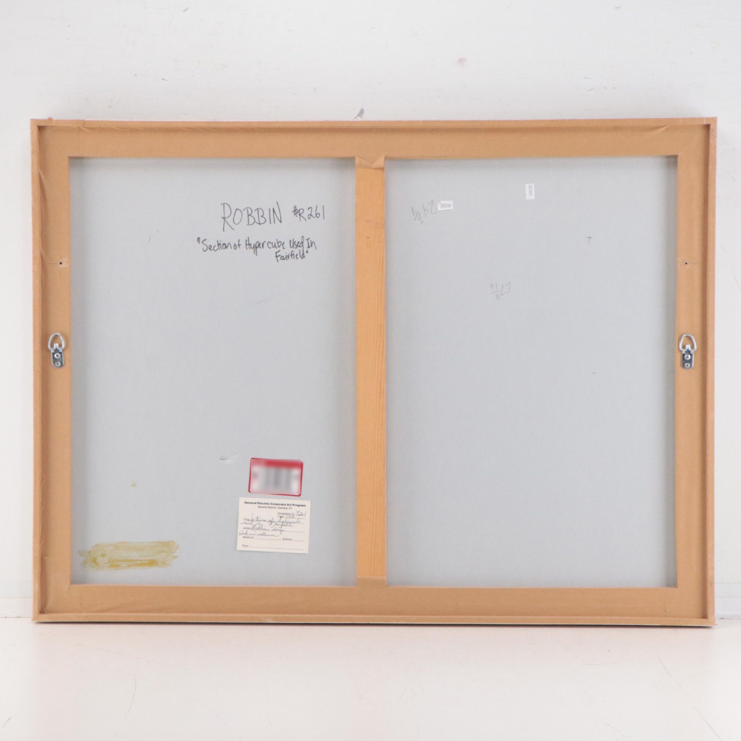 Tony Robbin Ink on Vellum "Section of Hypercube Used in Fairfield," 1981