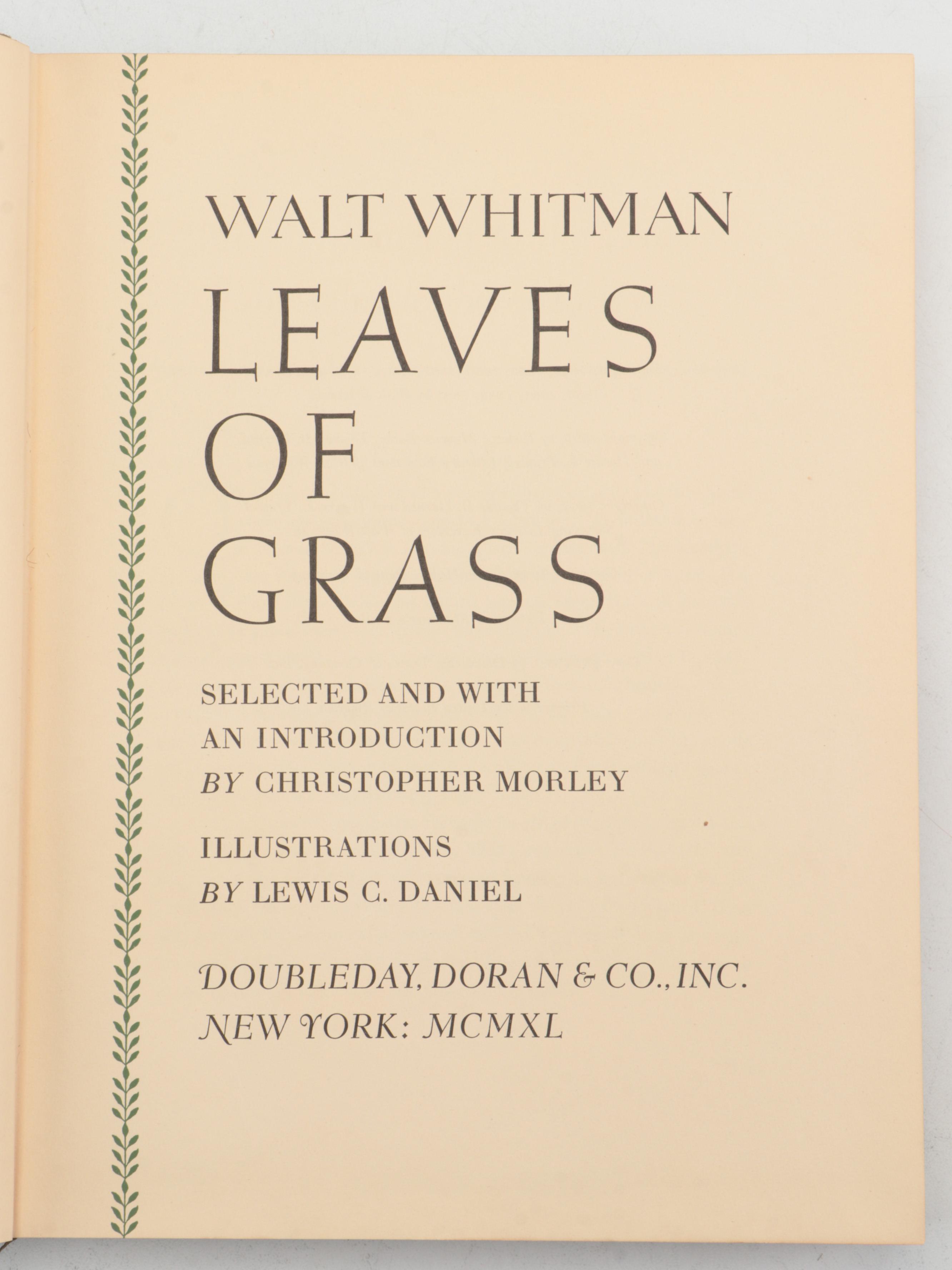 Illustrated "Leaves of Grass" by Walt Whitman, 1940