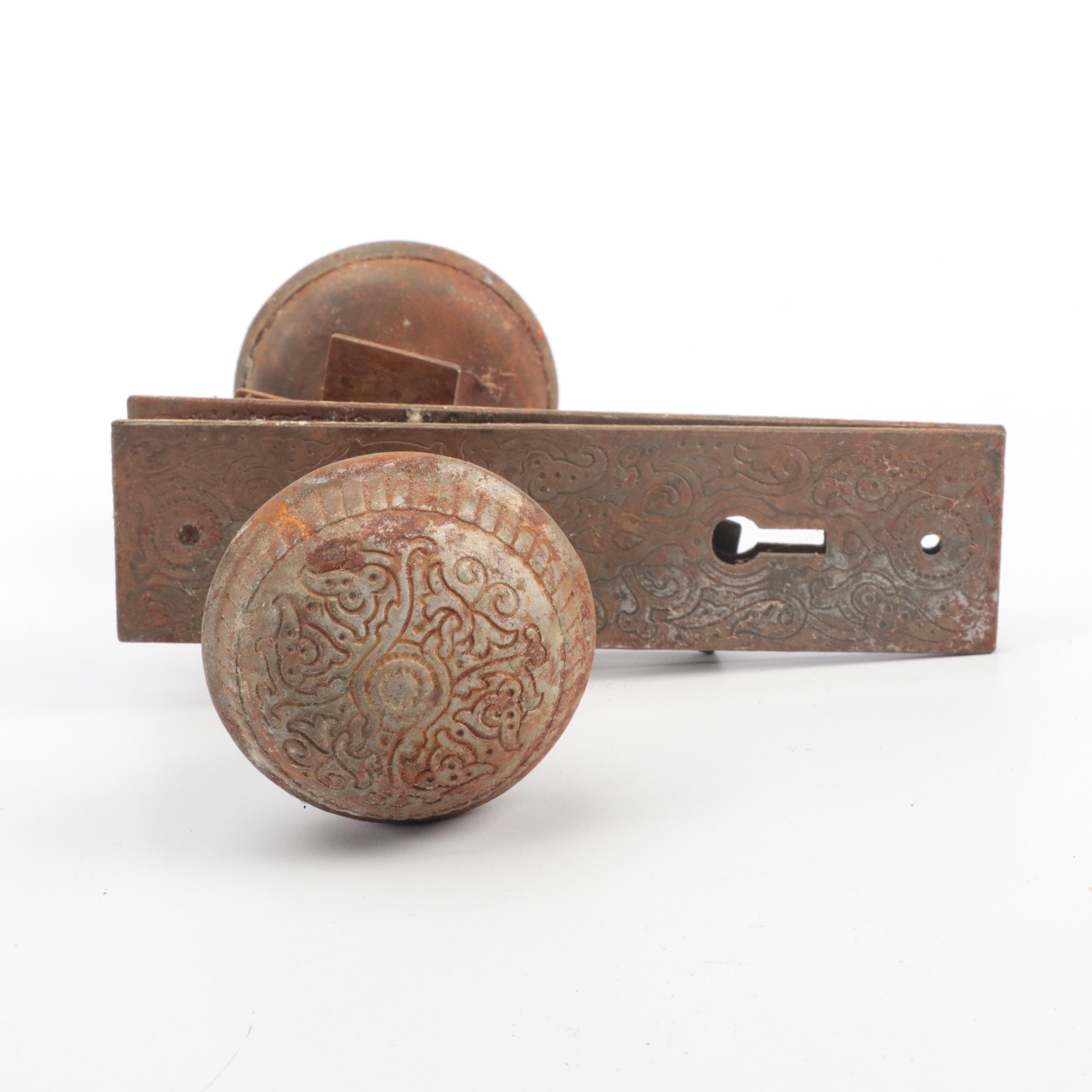 Late Victorian Door Handles and Lock Plates