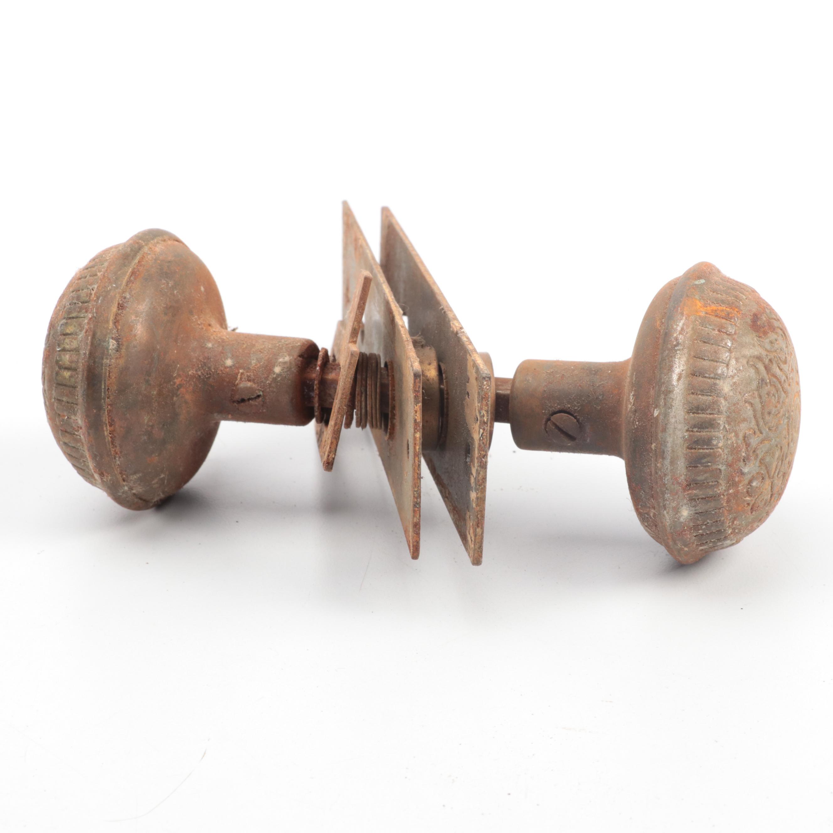 Late Victorian Door Handles and Lock Plates